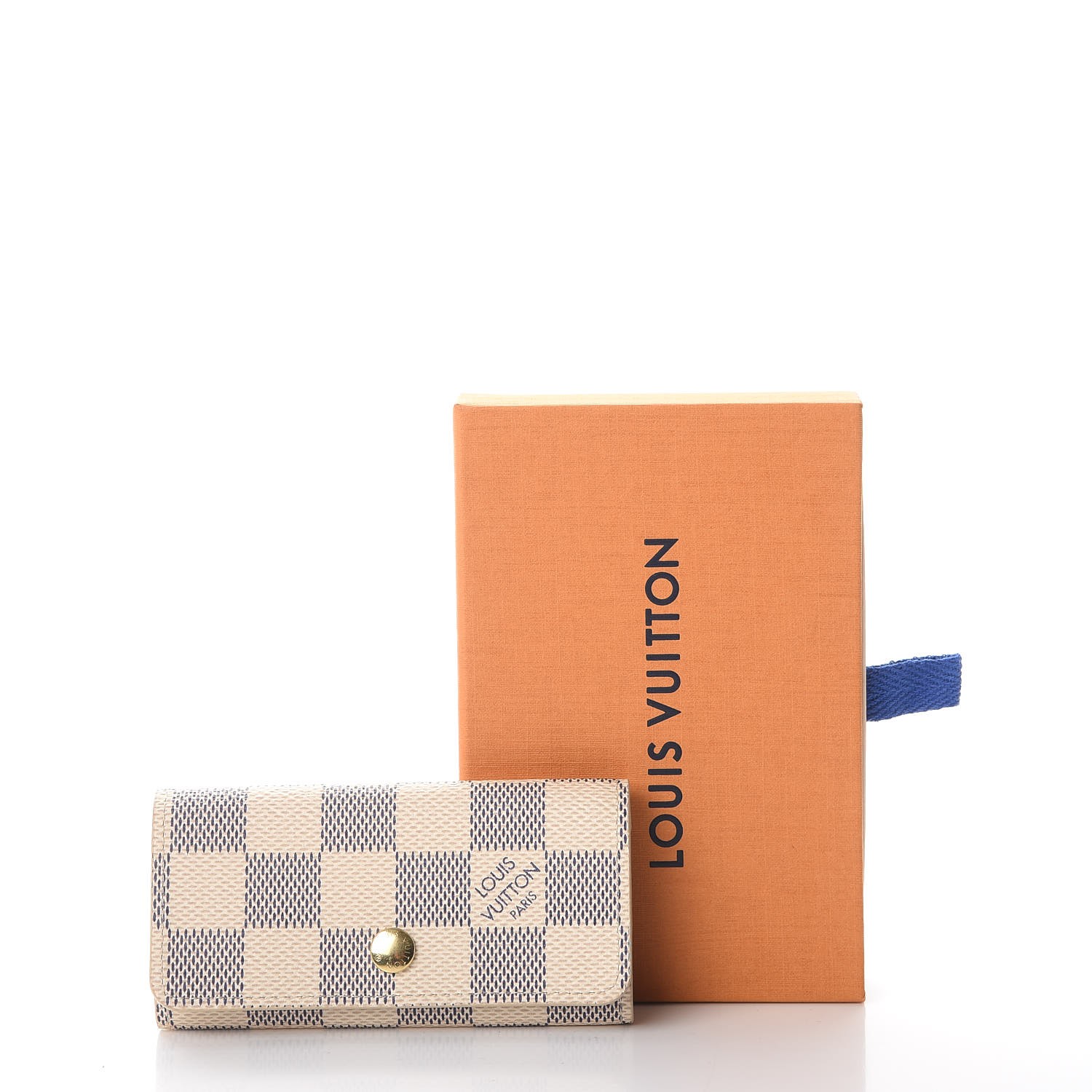 louis vuitton key holder damier azur