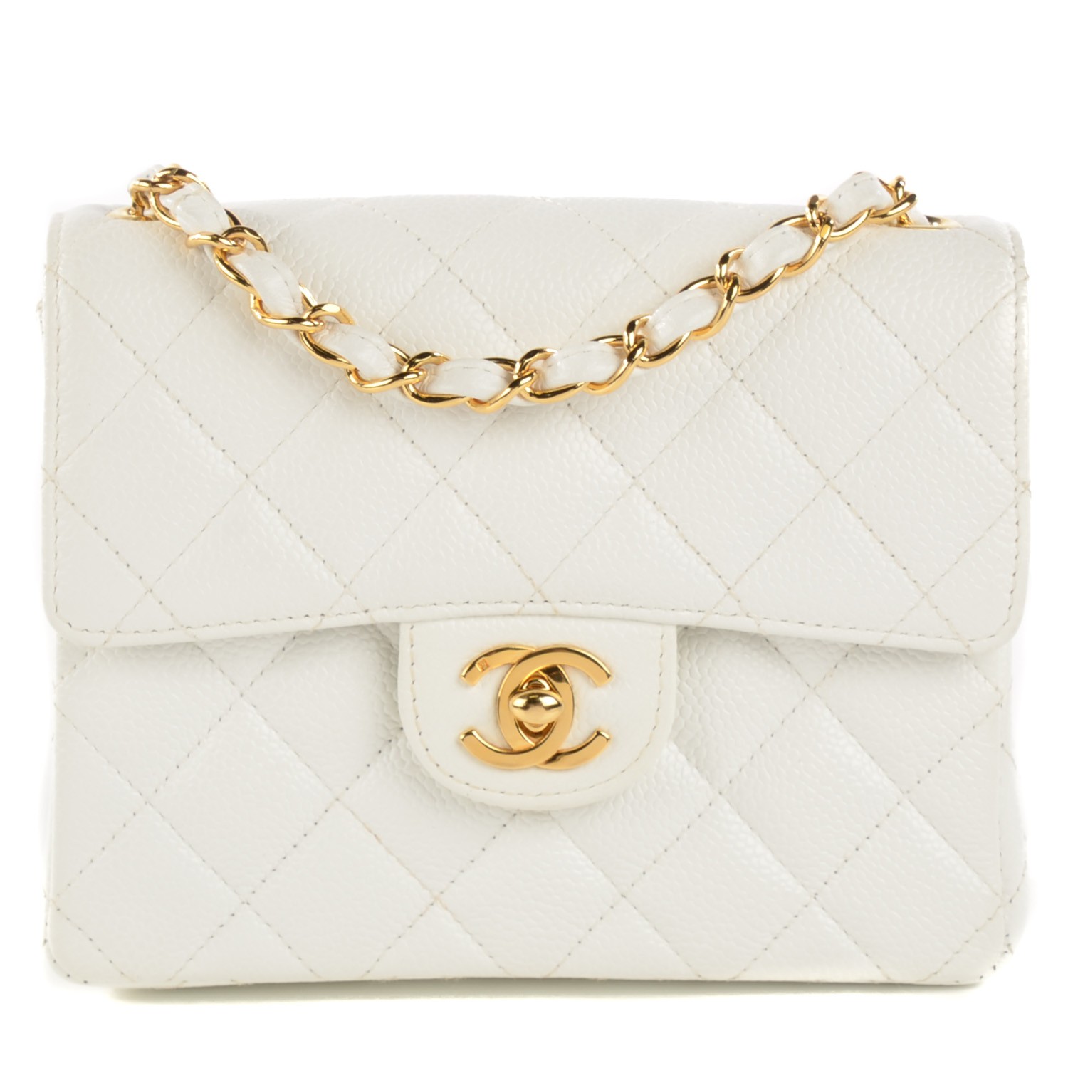 white chanel mini bag