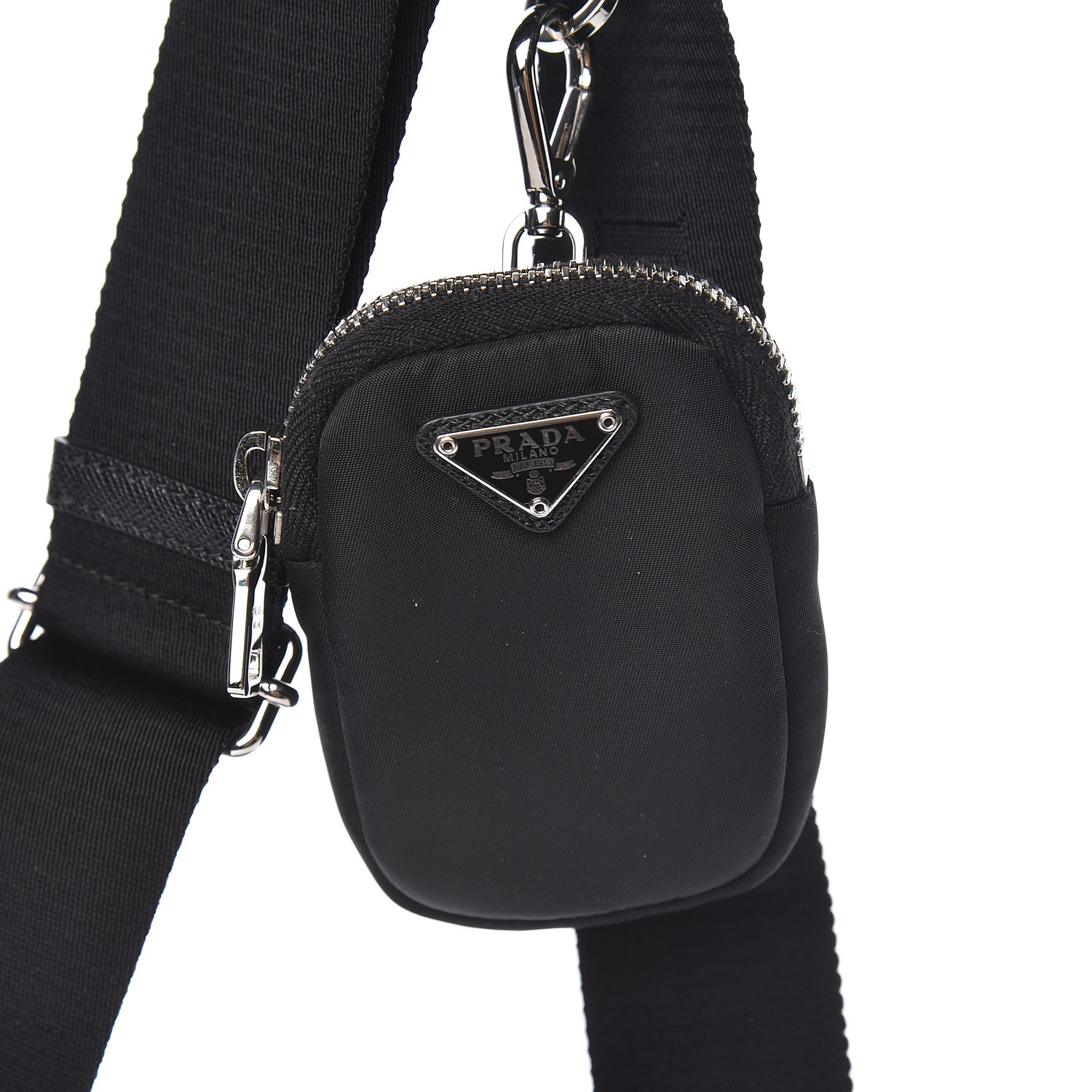 PRADA Nylon Re-Edition 2005 Shoulder Bag Black 482497