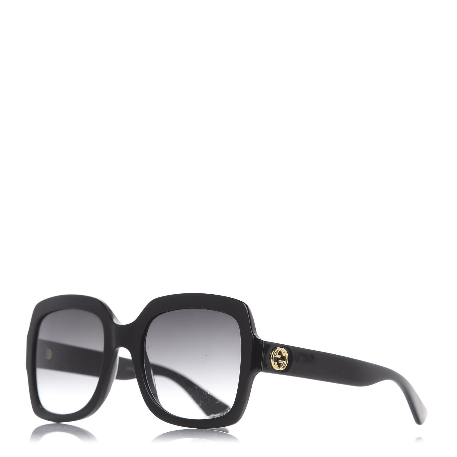 Gucci Oversized Square Gg0036s Sunglasses Black 592892 Fashionphile