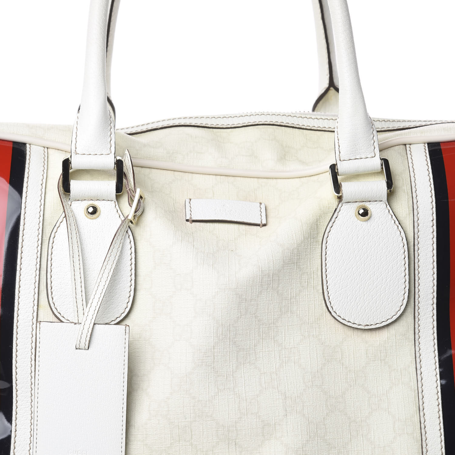 gucci white duffle bag