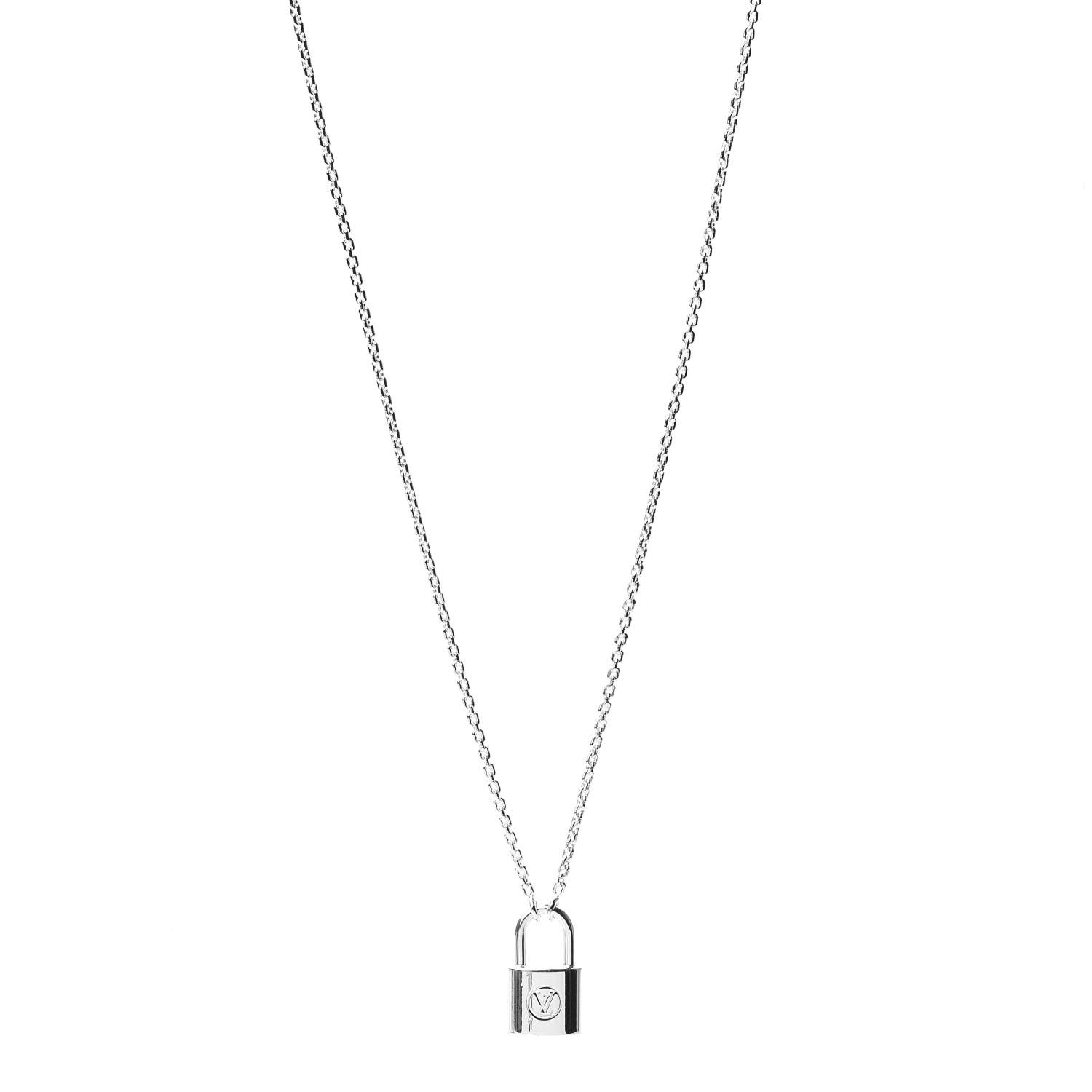 louis vuitton silver lockit necklace price