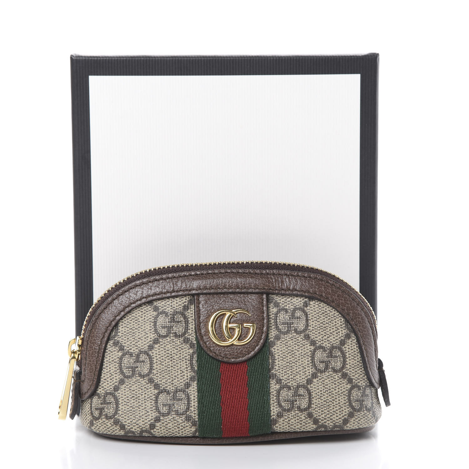 GUCCI GG Supreme Monogram Ophidia Key Pouch 593131 | FASHIONPHILE