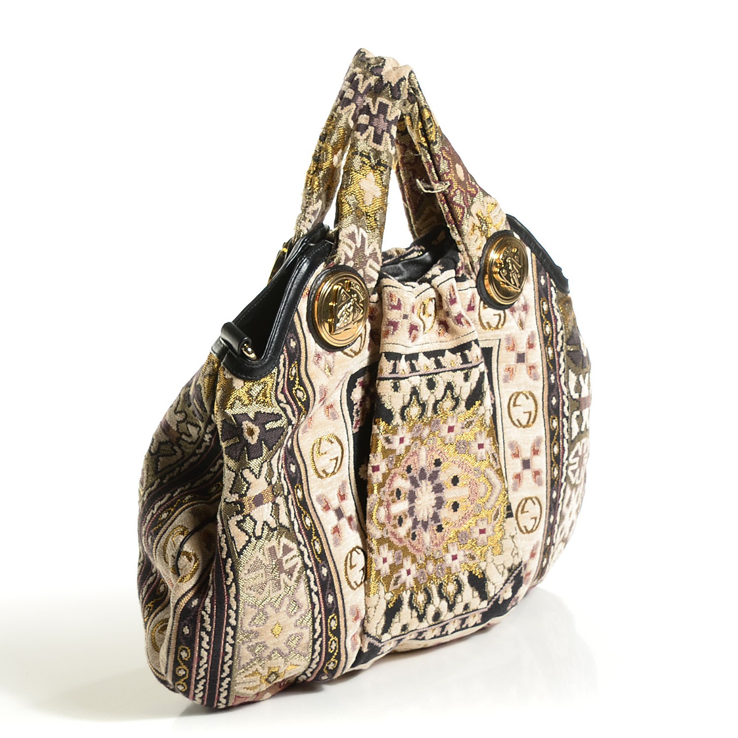 GUCCI Tapestry Medium Hysteria Top Handle Bag 110057 | FASHIONPHILE