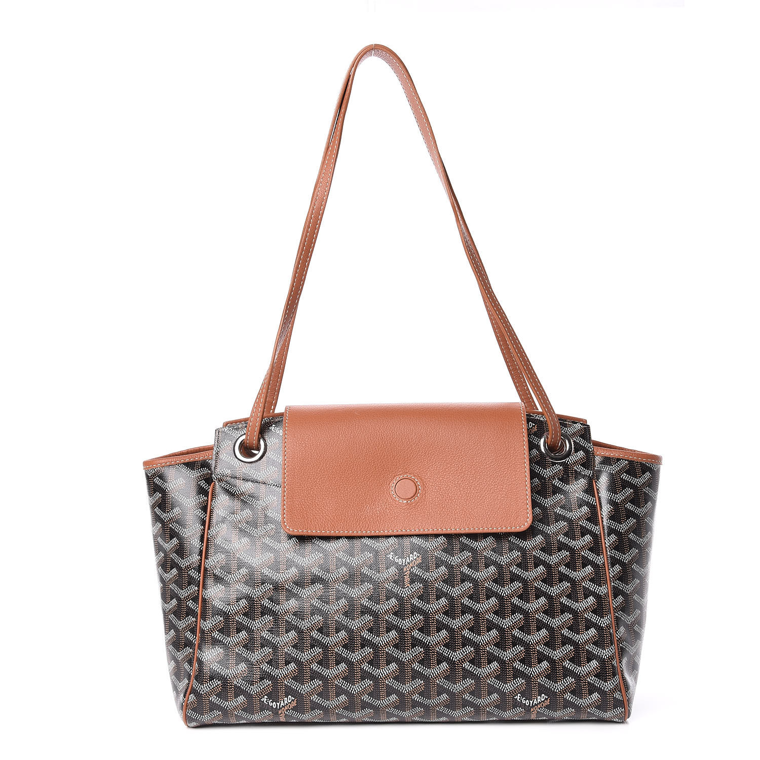 GOYARD Goyardine Rouette Bag Black Gold 422398