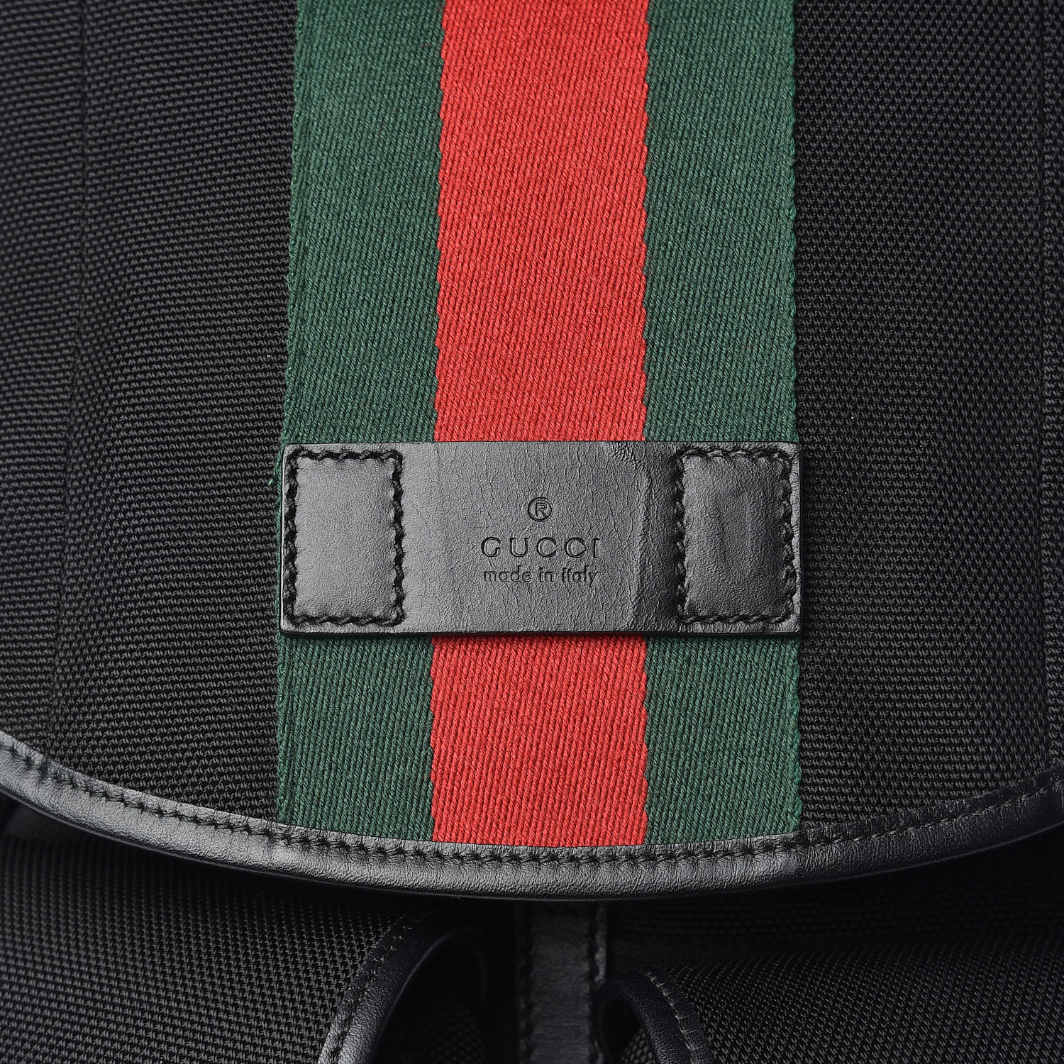 gucci backpack with red and green straps