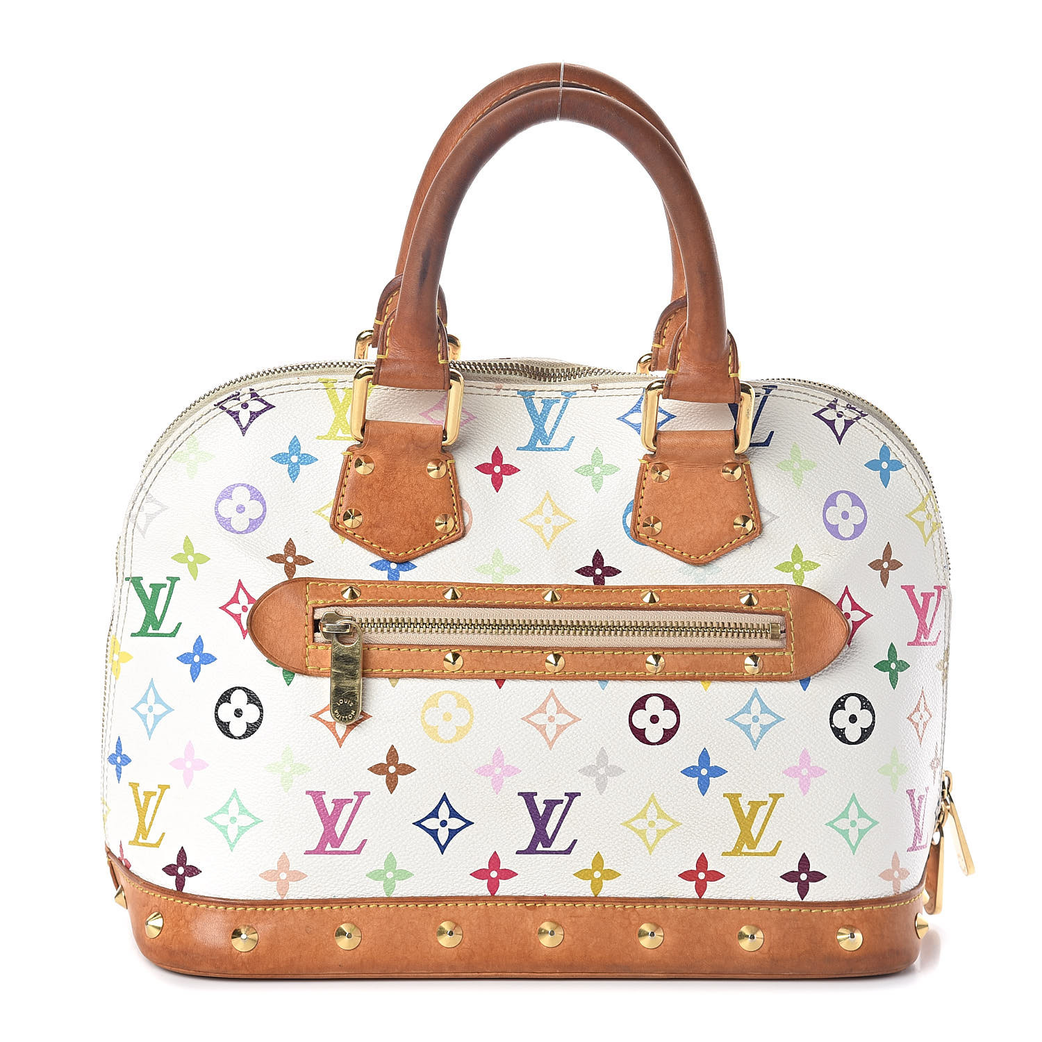 louis vuitton multicolor white alma bag