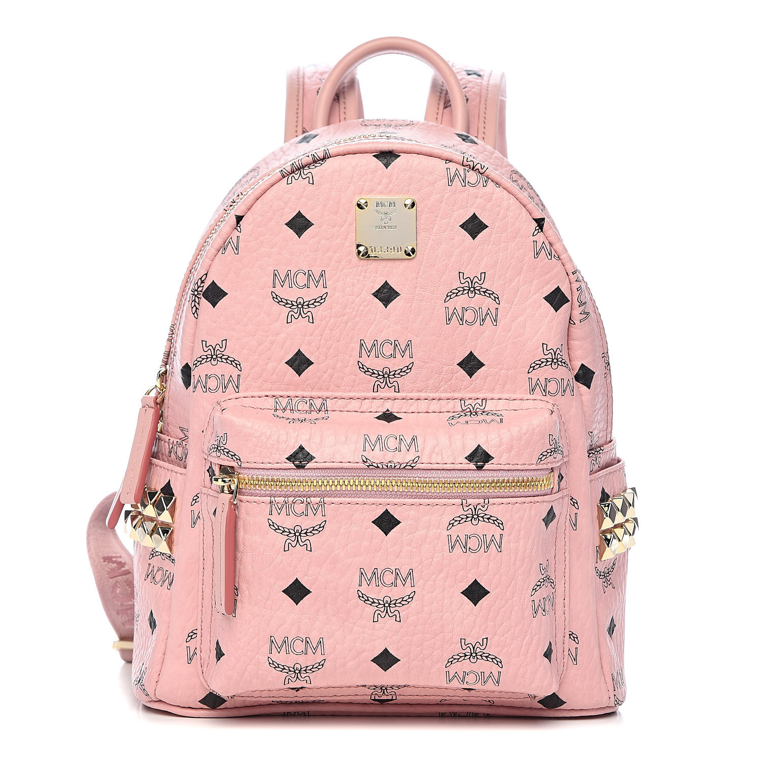 mcm light pink backpack