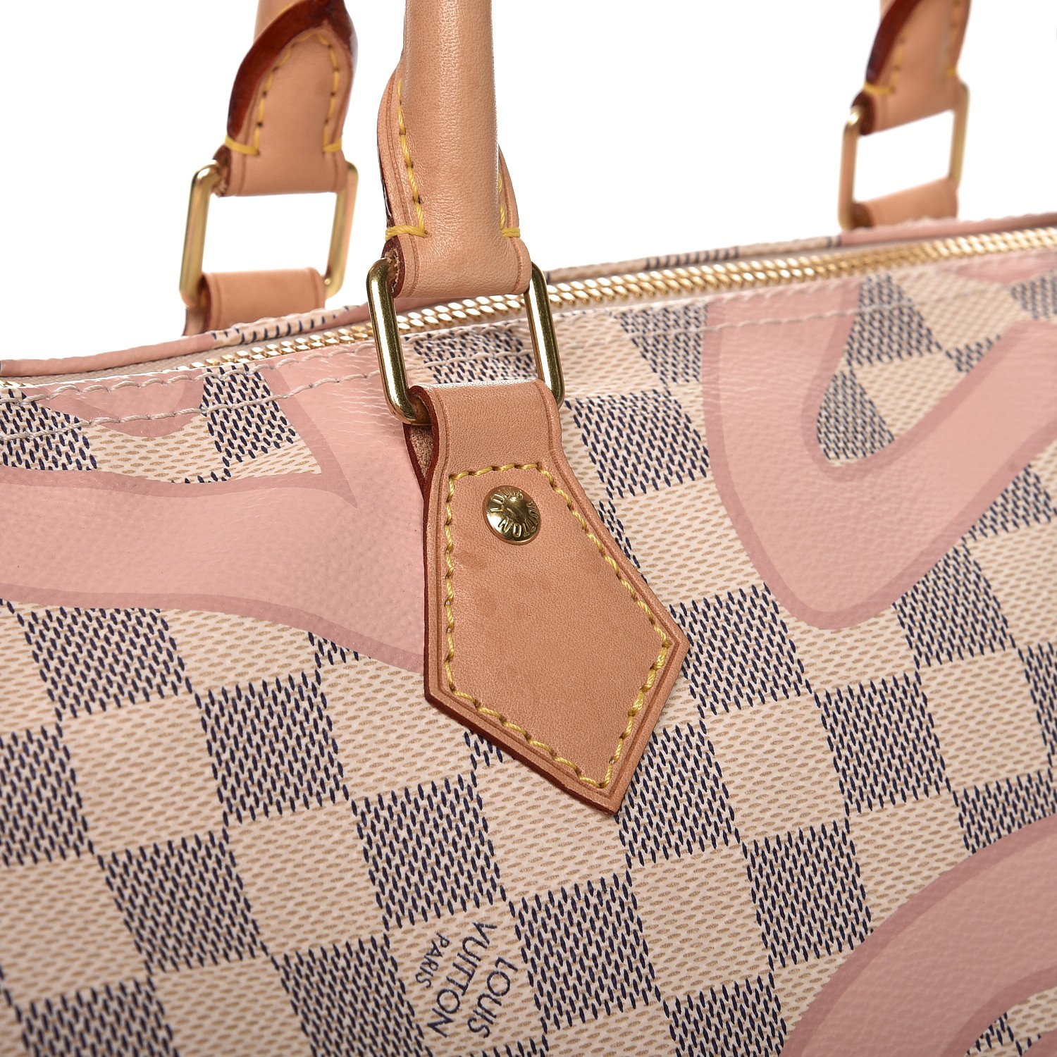 LOUIS VUITTON Damier Azur Tahitienne Speedy Bandouliere 30 Rose ...