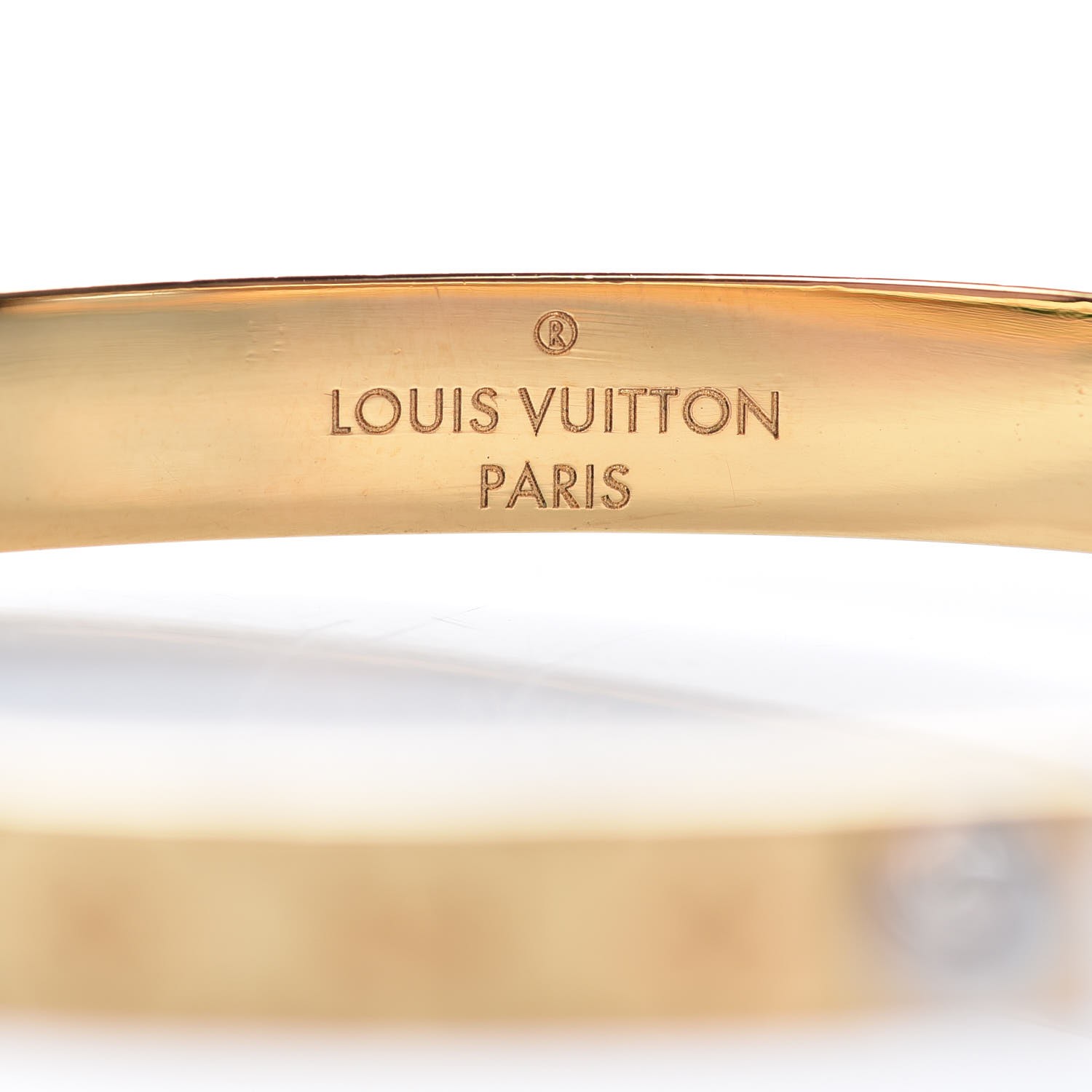 LOUIS VUITTON Nanogram Hoop Earrings Gold 333293