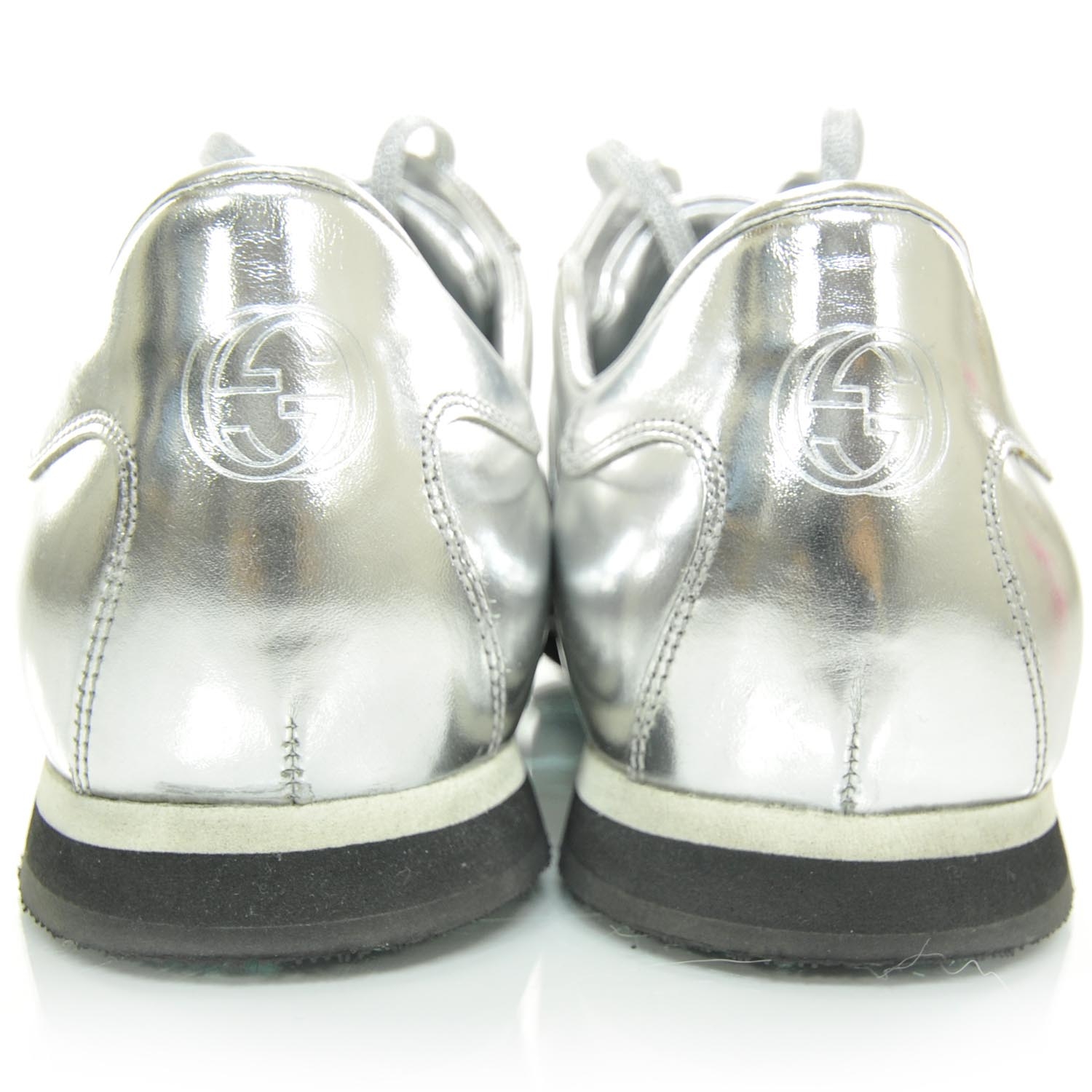 mens silver gucci sneakers