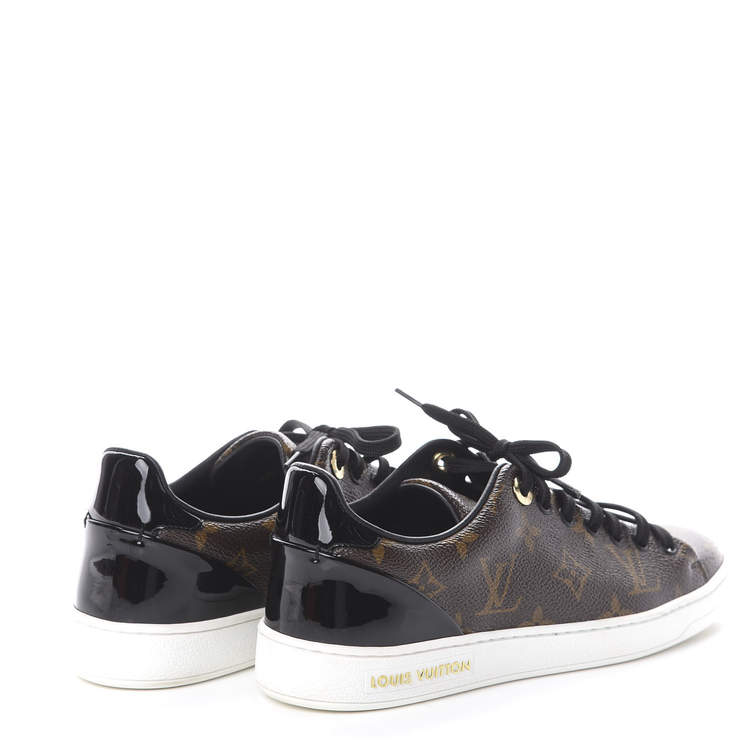 LOUIS VUITTON Patent Monogram Womens Frontrow Sneakers 36 574983