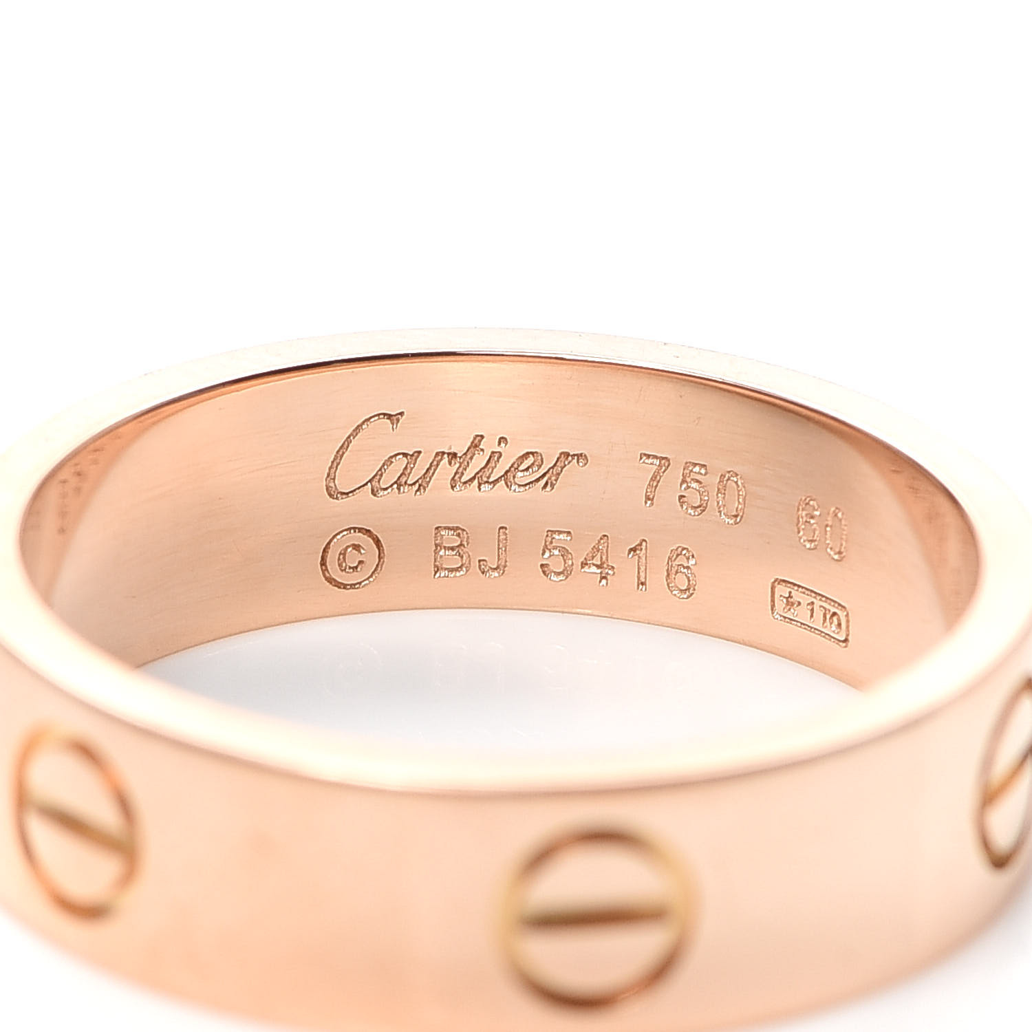 CARTIER 18K Pink Gold 5.5mm LOVE Ring 60 9 742412 | FASHIONPHILE