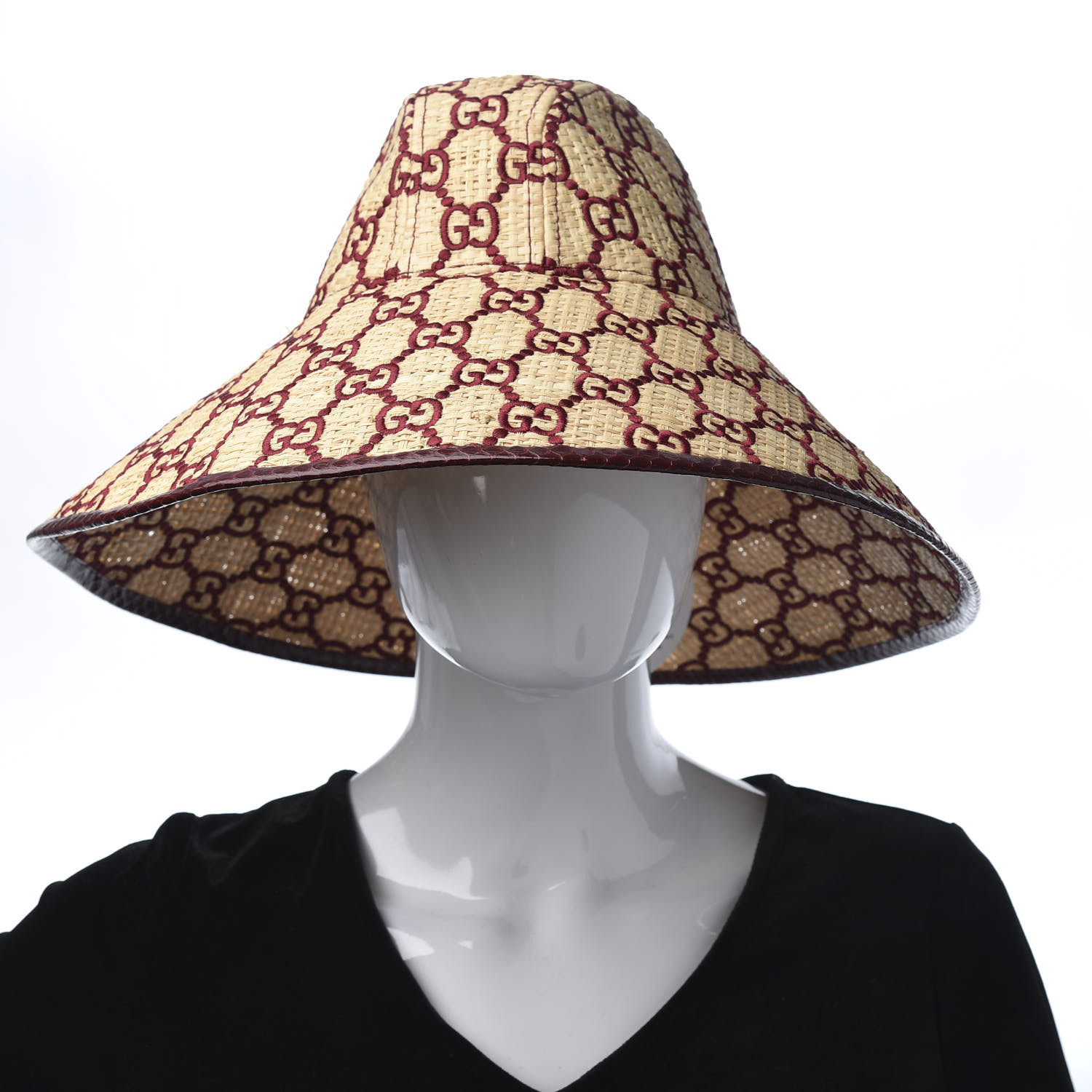 gucci raffia hat