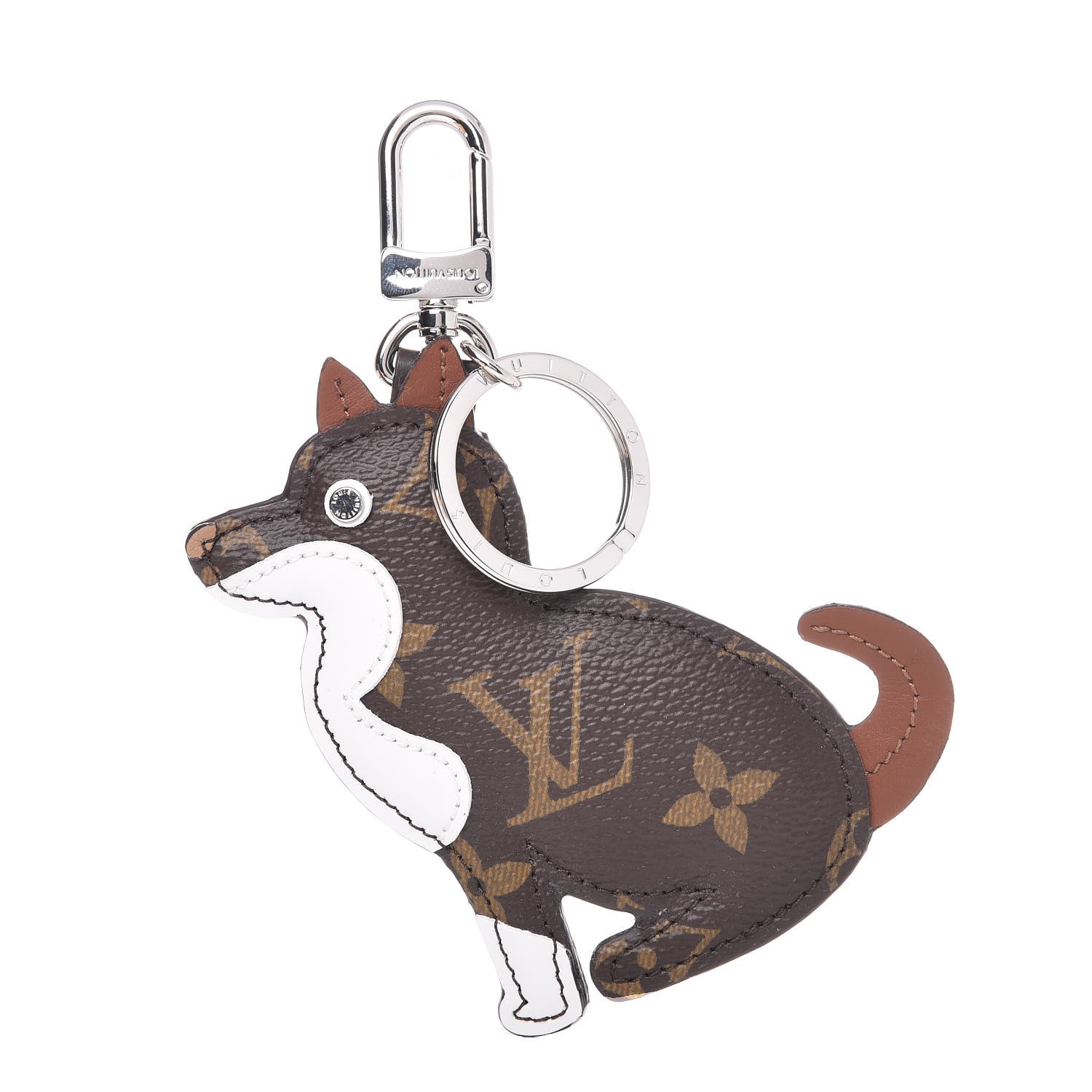 LOUIS VUITTON Monogram Puppy Bag Charm Key Holder 869617