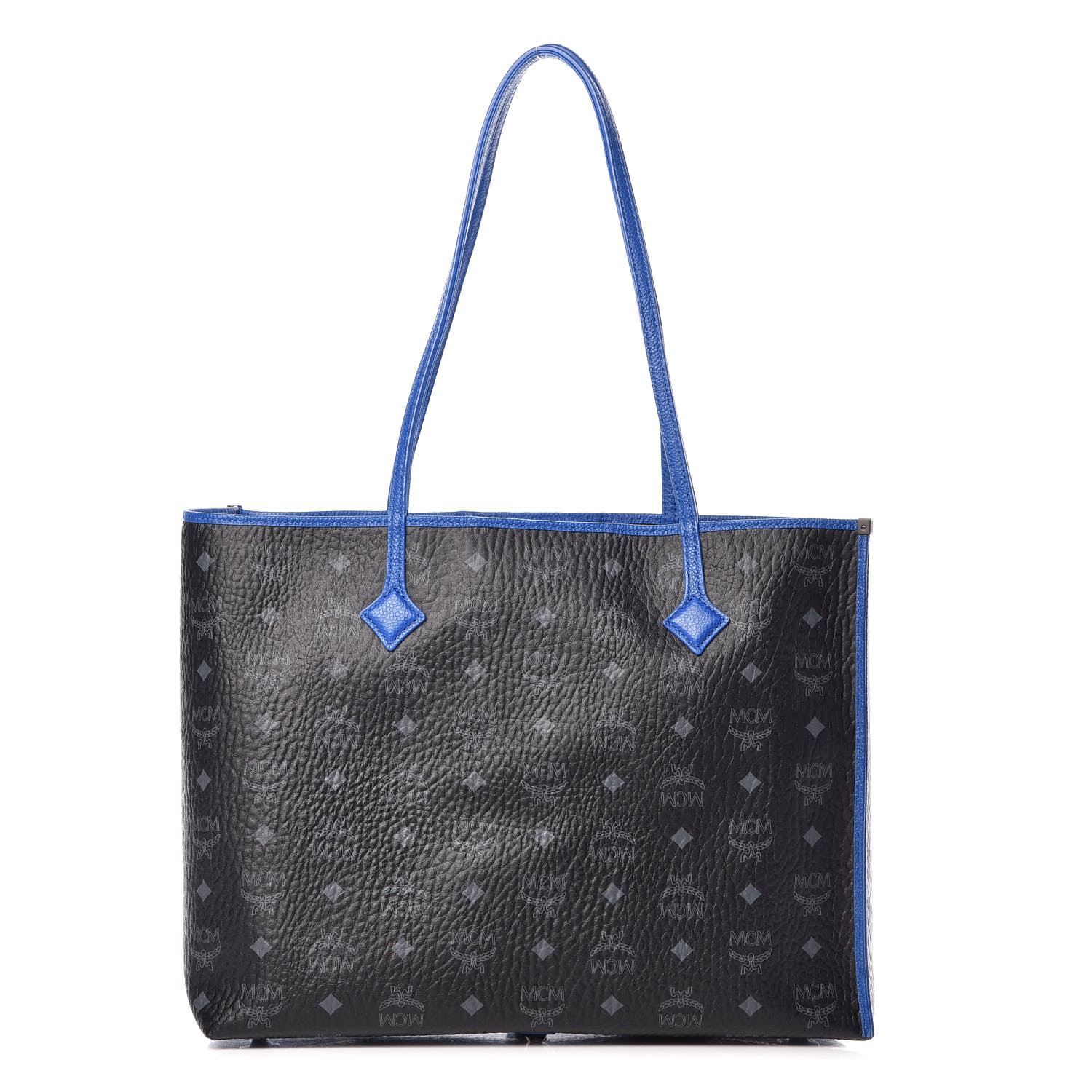 blue and black mcm bag