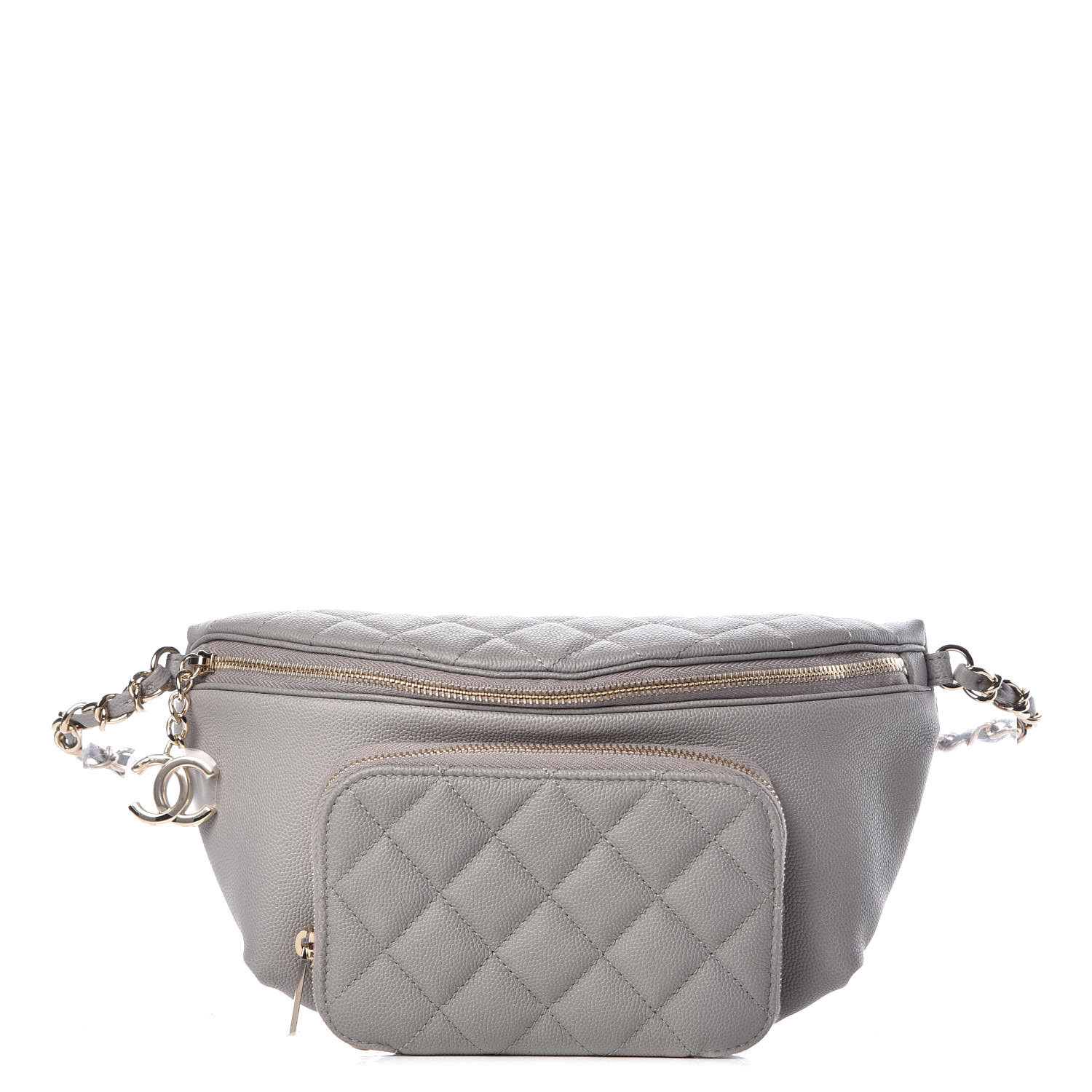 grey waist bag