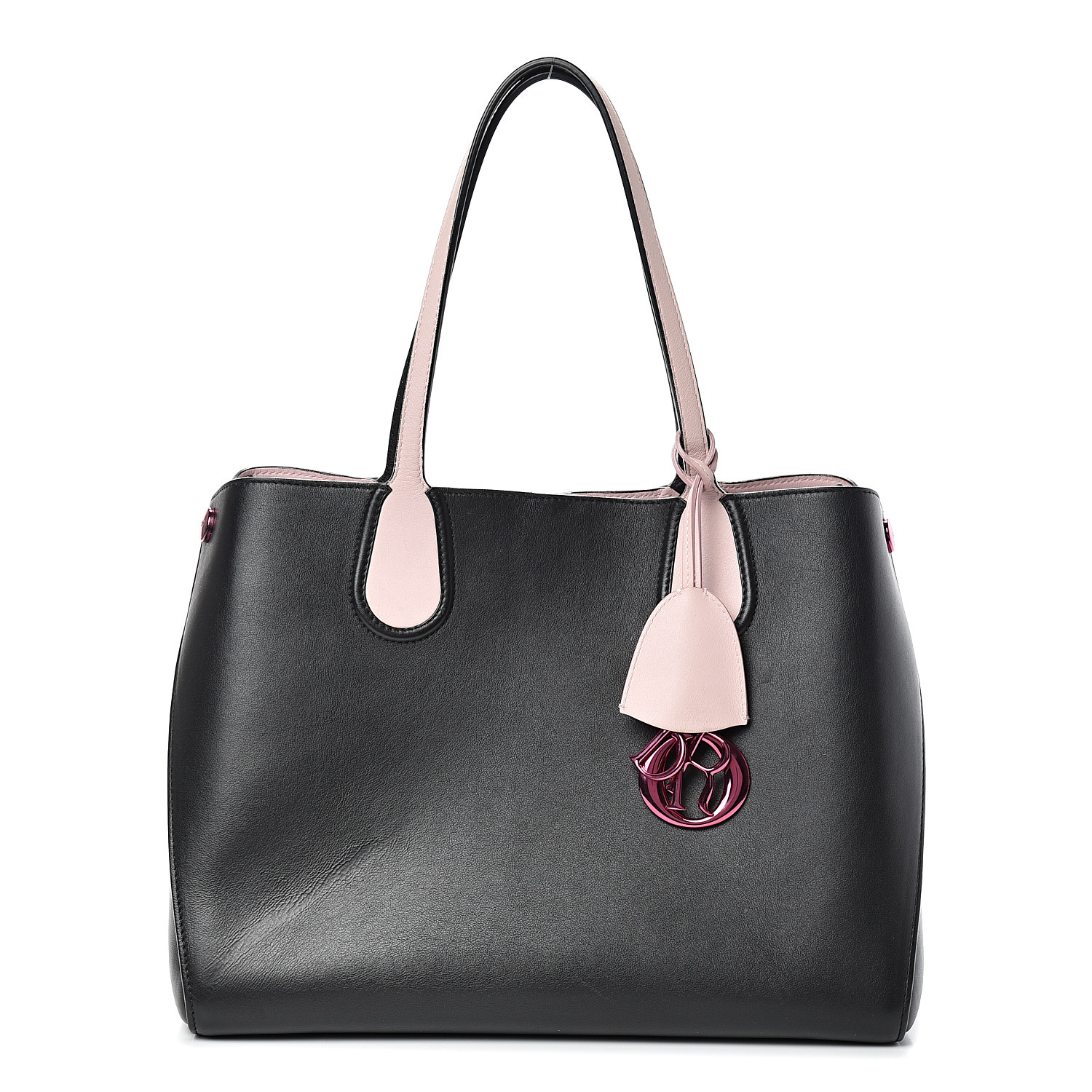 black and pink tote bag