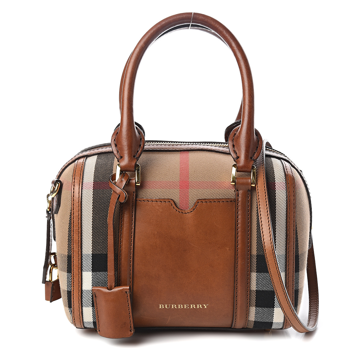 burberry house check satchel