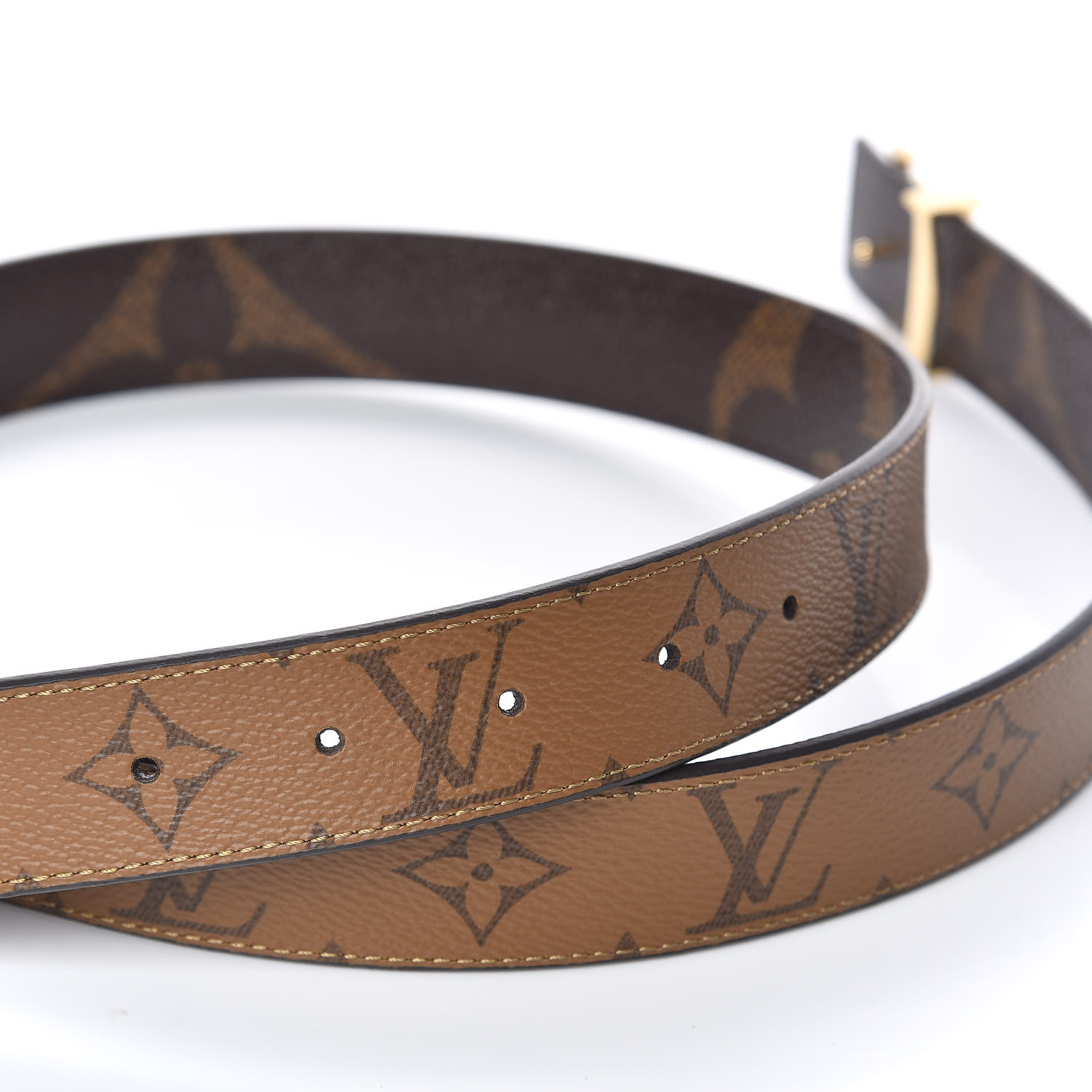 Louis Vuitton LV Iconic 30mm Reversible Belt Brown Monogram Canvas. Size 85 cm