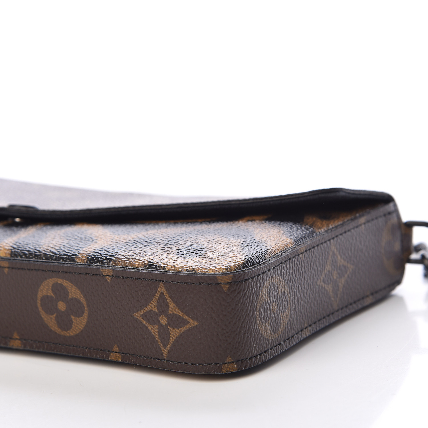 LOUIS VUITTON Monogram Animal Print Pochette Felicie Chain Wallet 474631