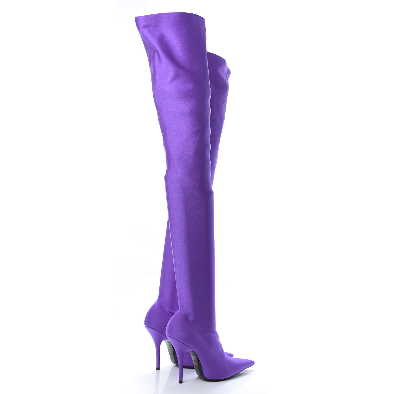 balenciaga spandex thigh high boots