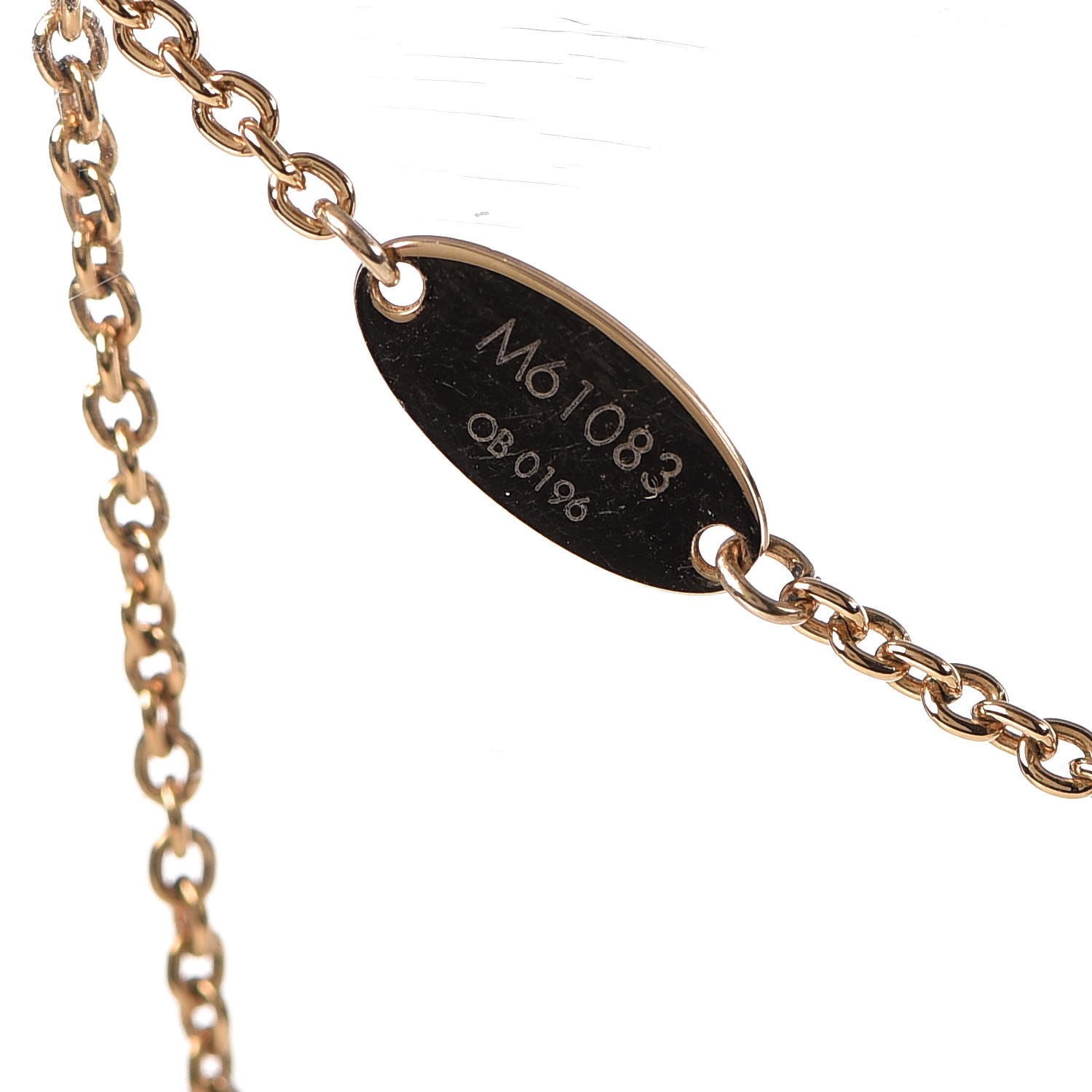 LOUIS VUITTON Necklace M61083 Essential V Gold Plated gold Women Used