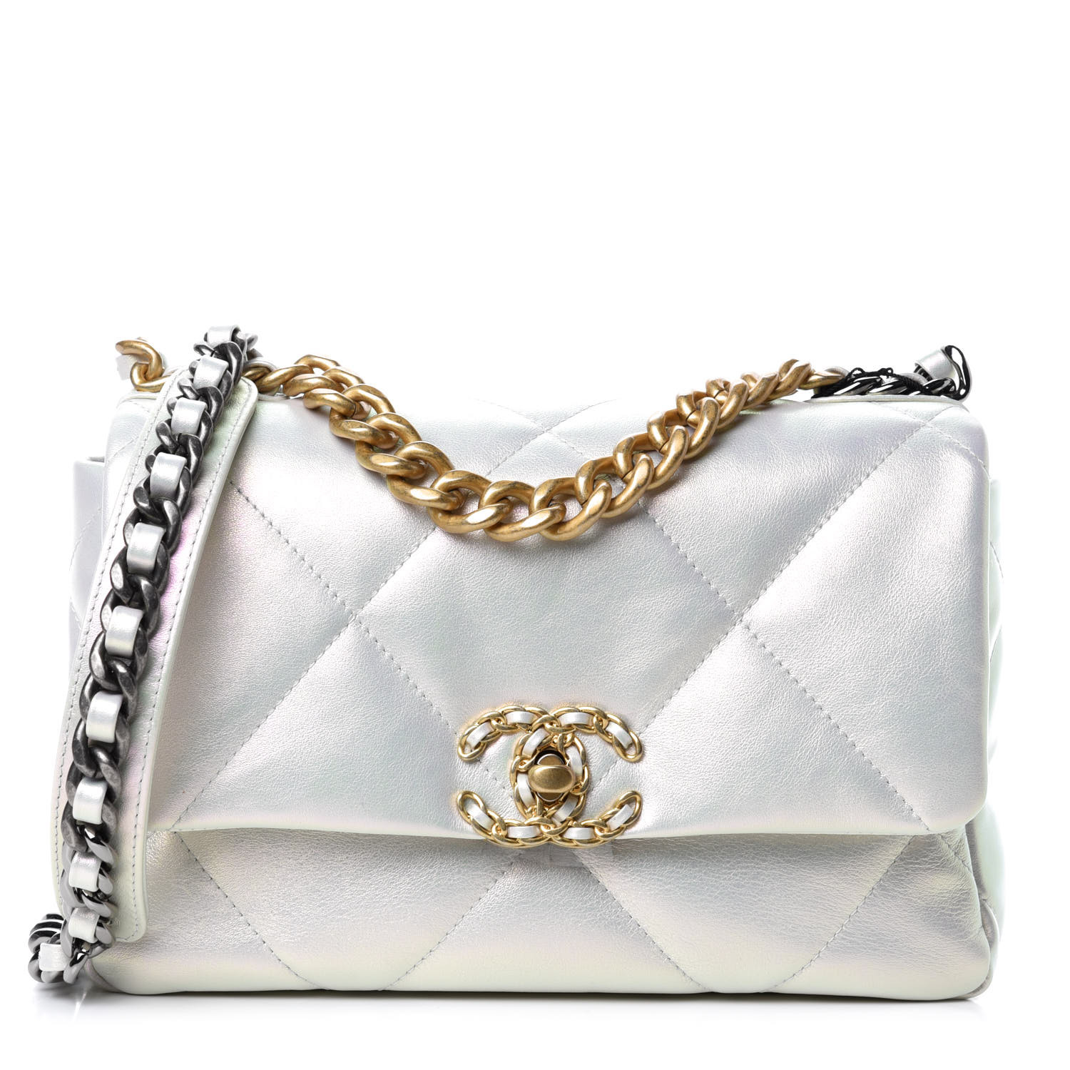 Chanel 19 iridescent white new arrivals