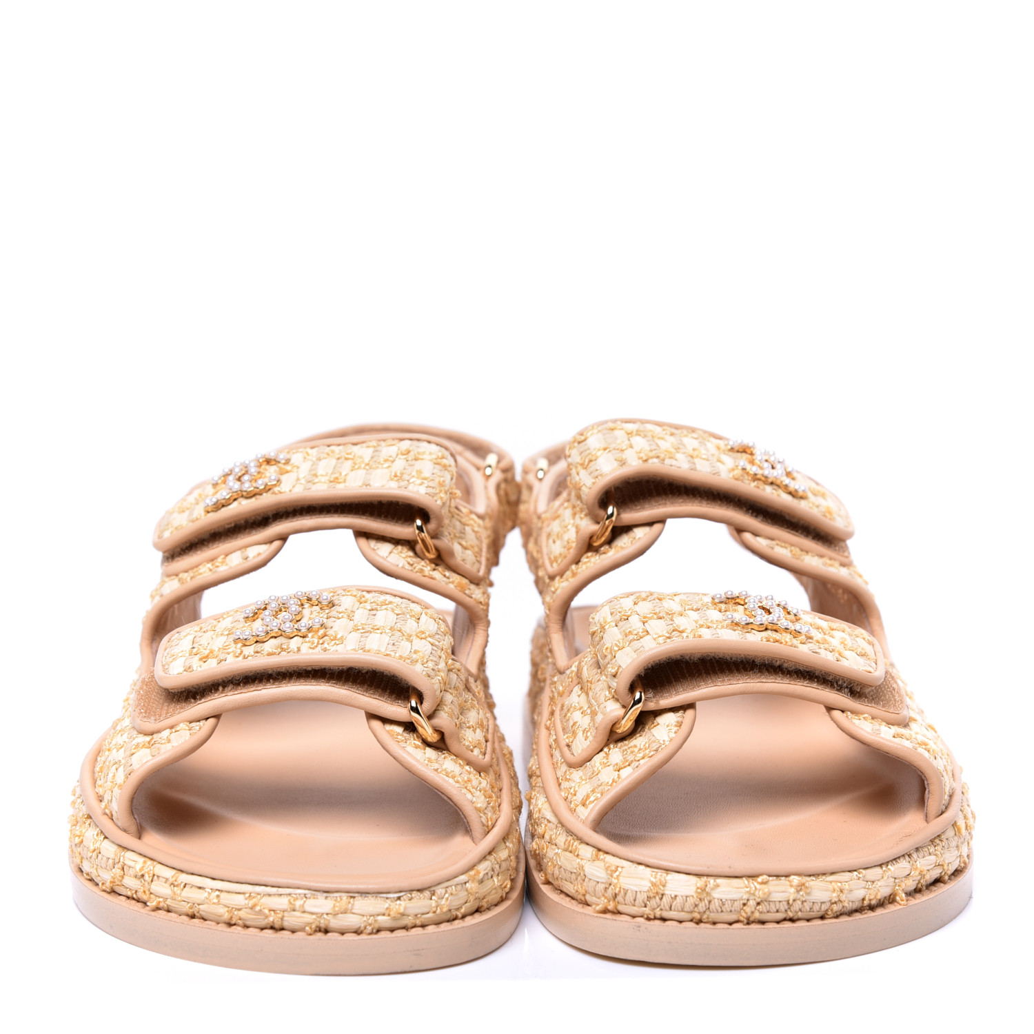 chanel fabric dad sandals