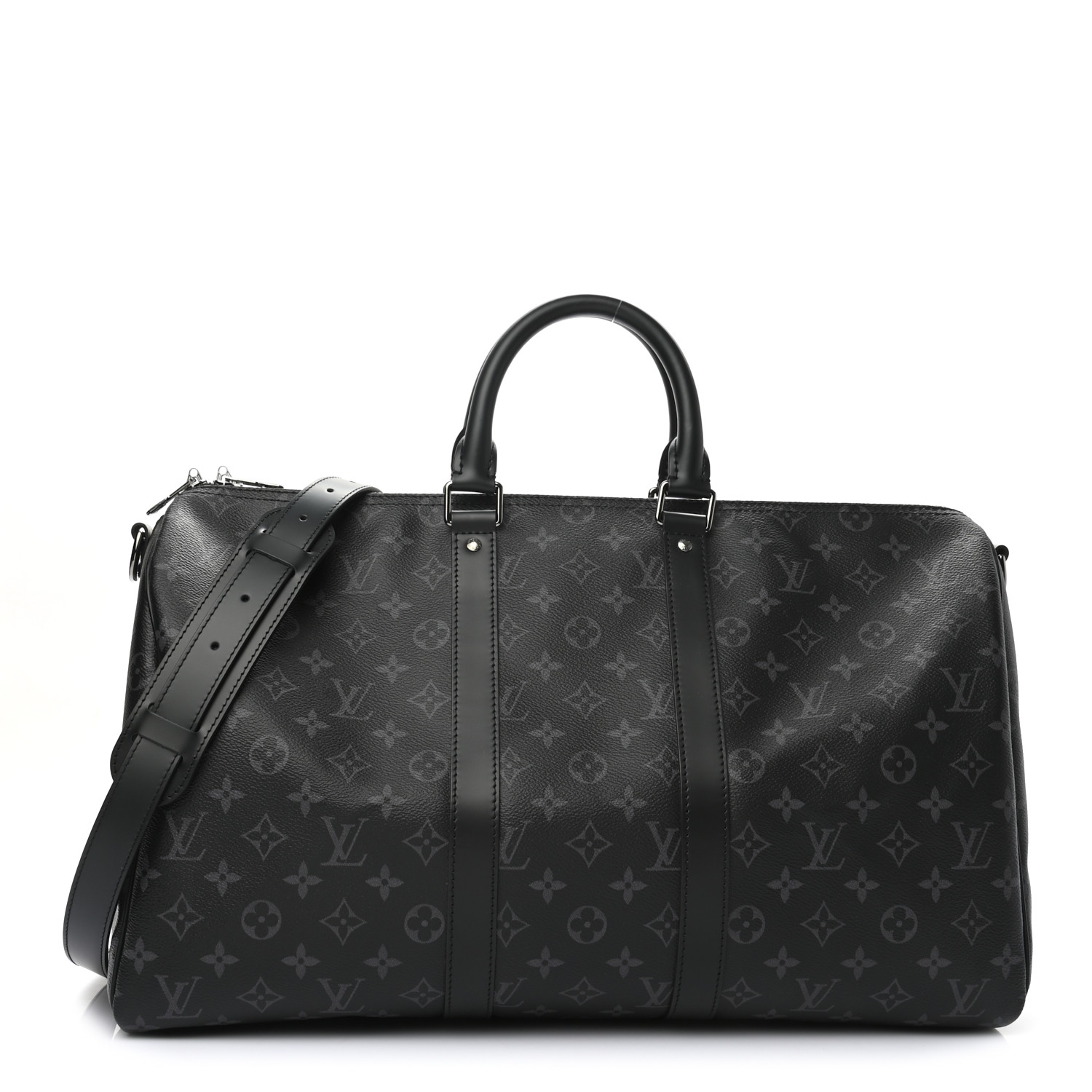 lv black monogram keepall