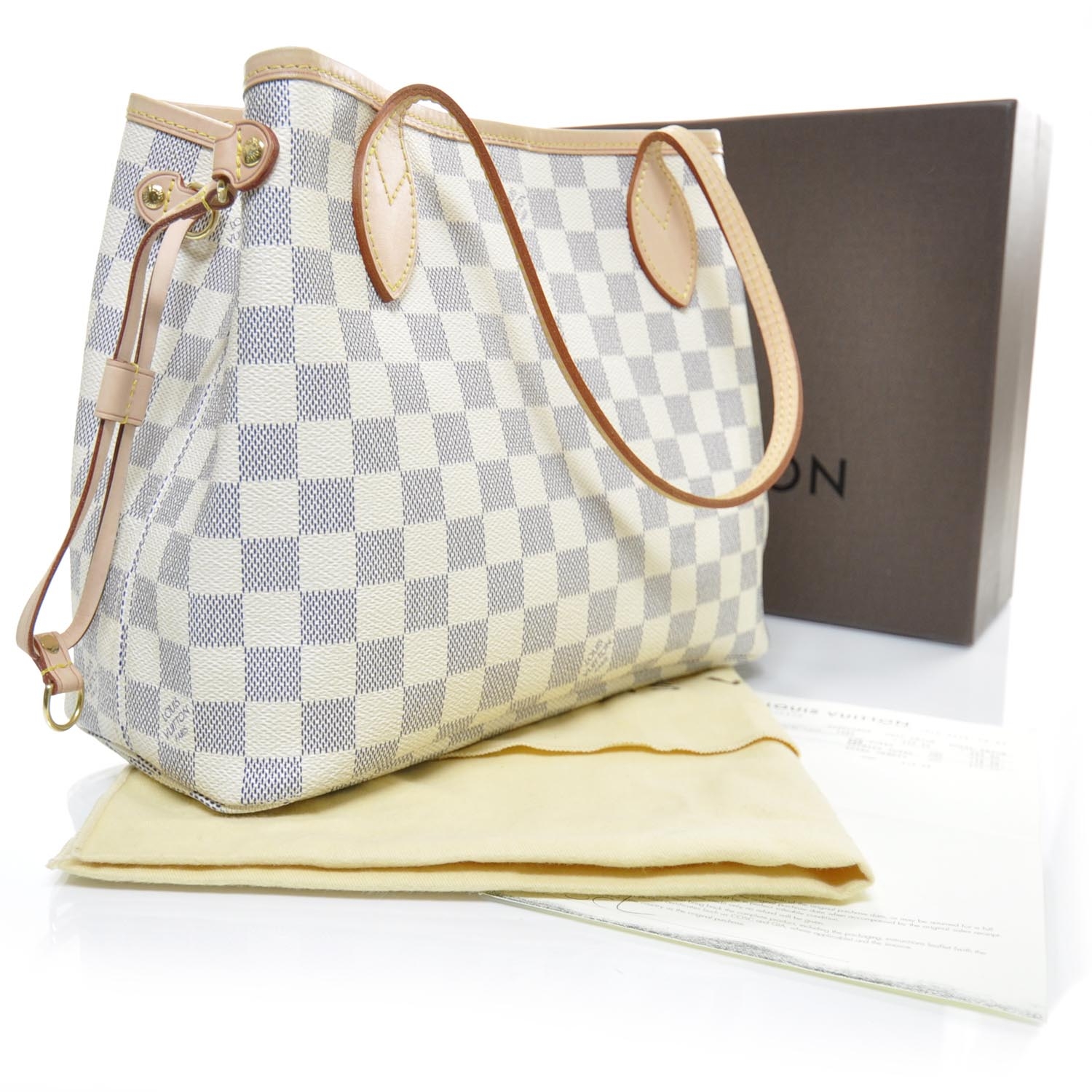 vuitton neverfull damier azur