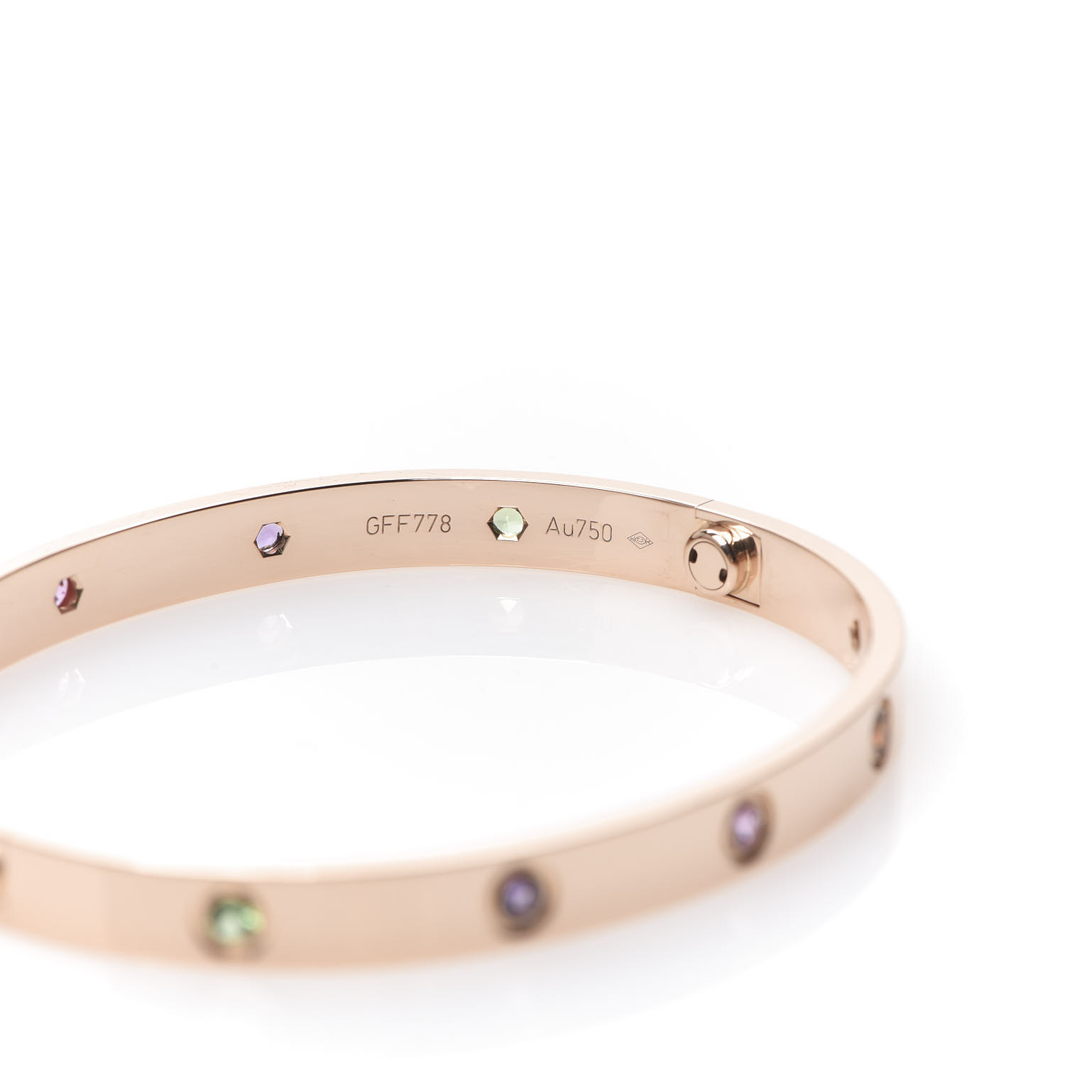 Cartier LOVE BRACELET apphires Garnets Amethysts Cartier