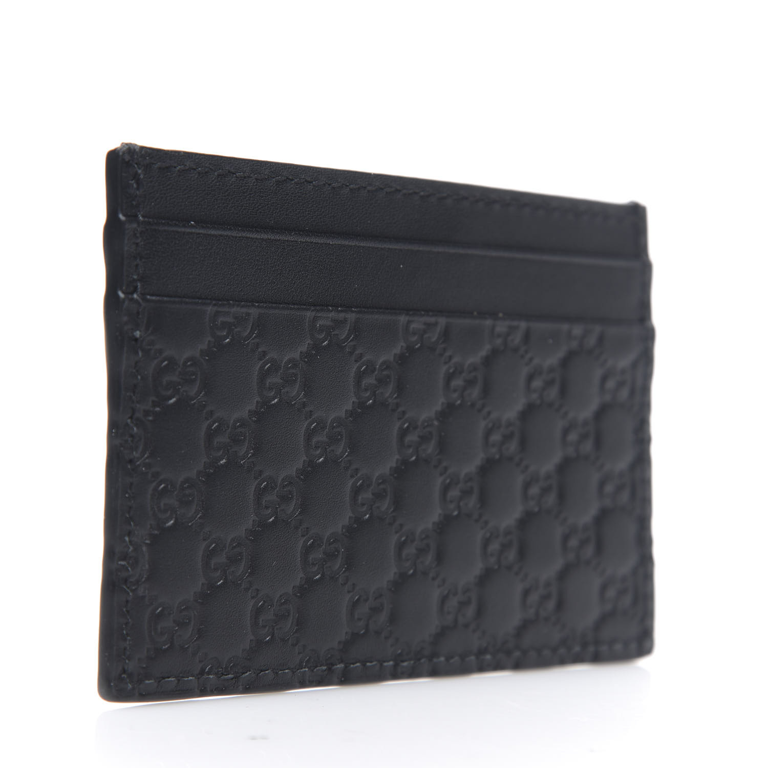 GUCCI Microguccissima Card Case Black 582843 | FASHIONPHILE