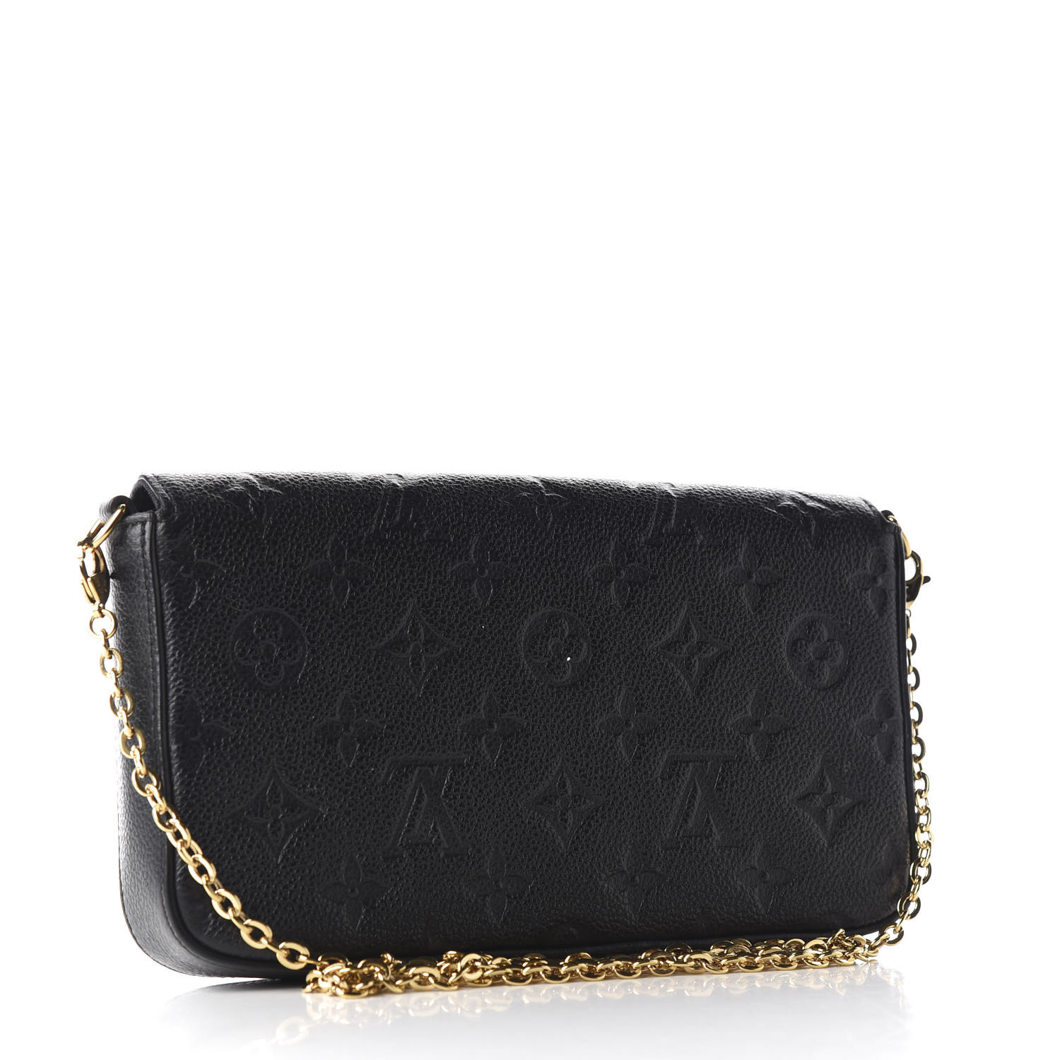 louis vuitton félicie pochette black monogram empreinte