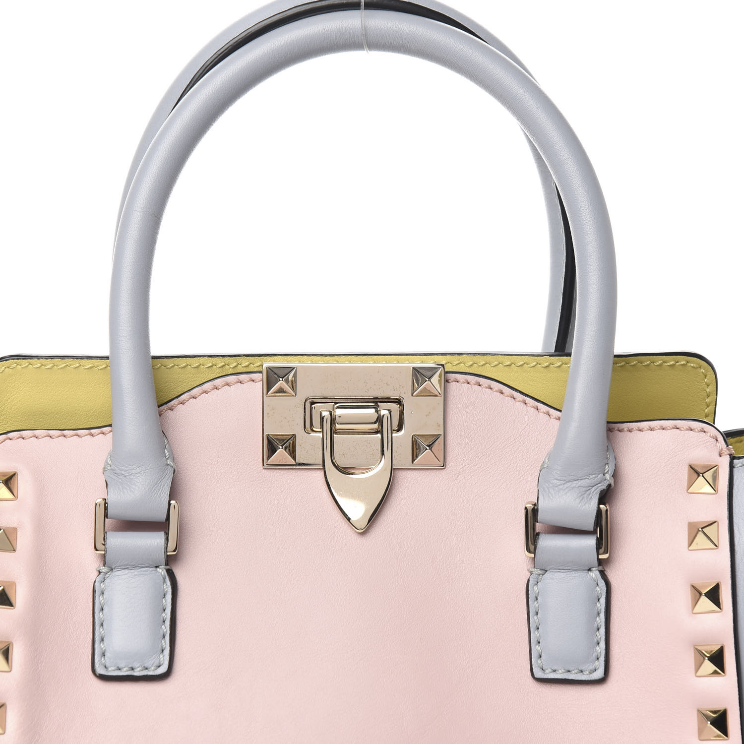 valentino rockstud vitello tote bag