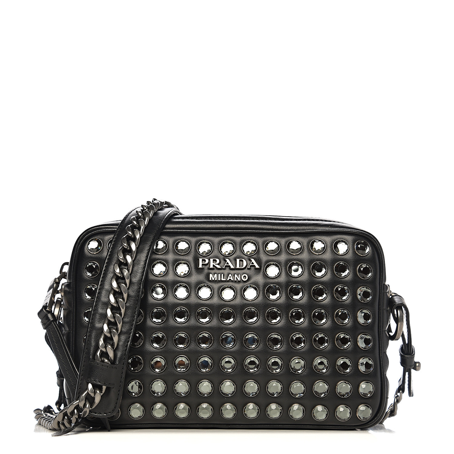 black and white embellished cross body bag