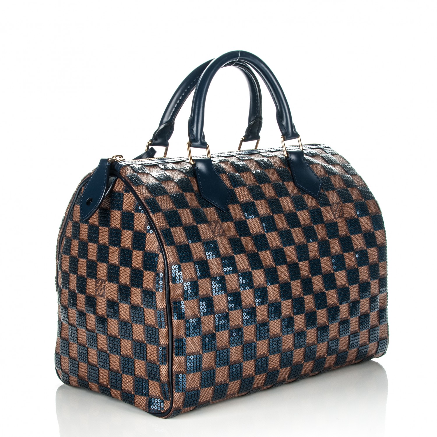 Louis Vuitton Damier Paillettes Speedy 30 Blue 498645