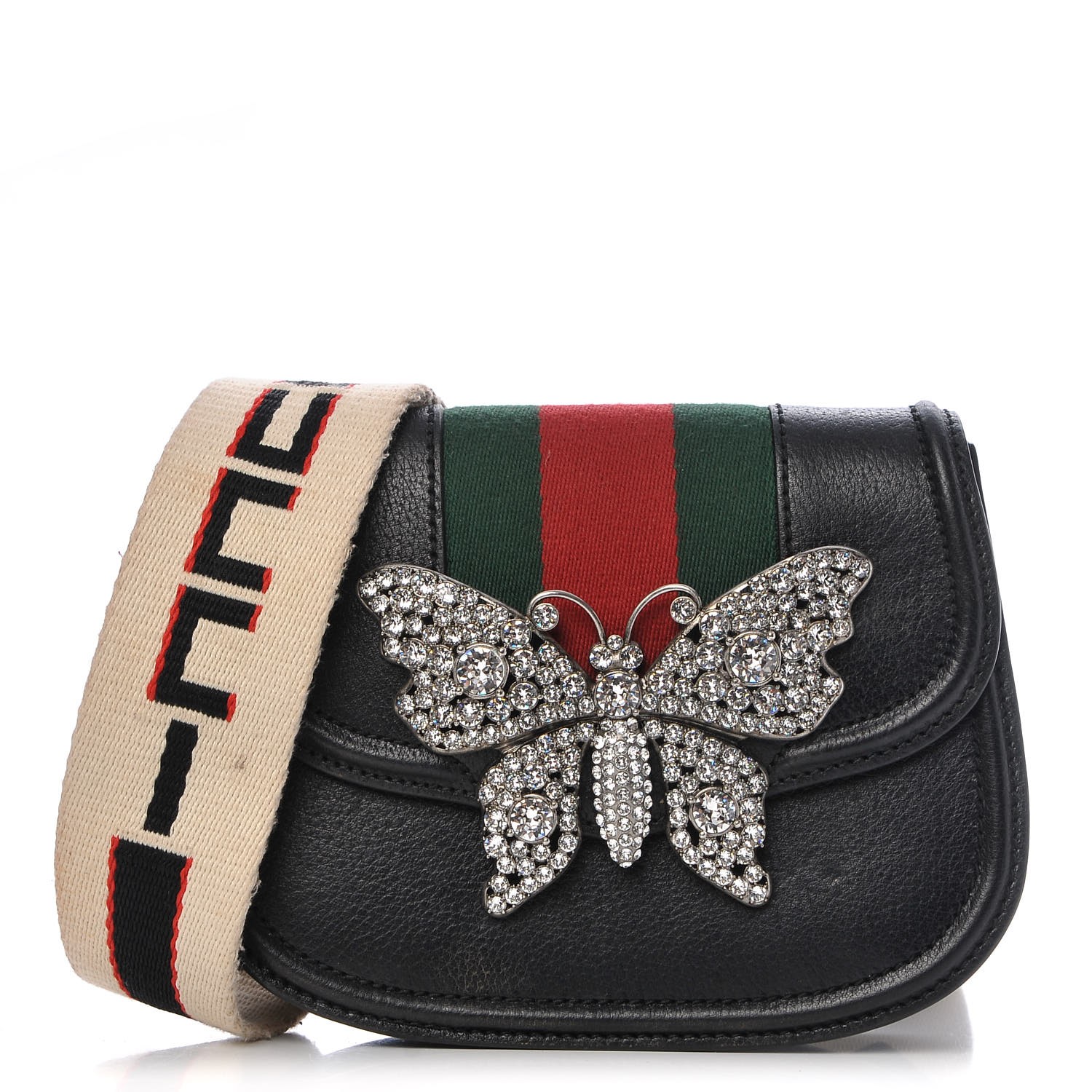 gucci butterfly bag black