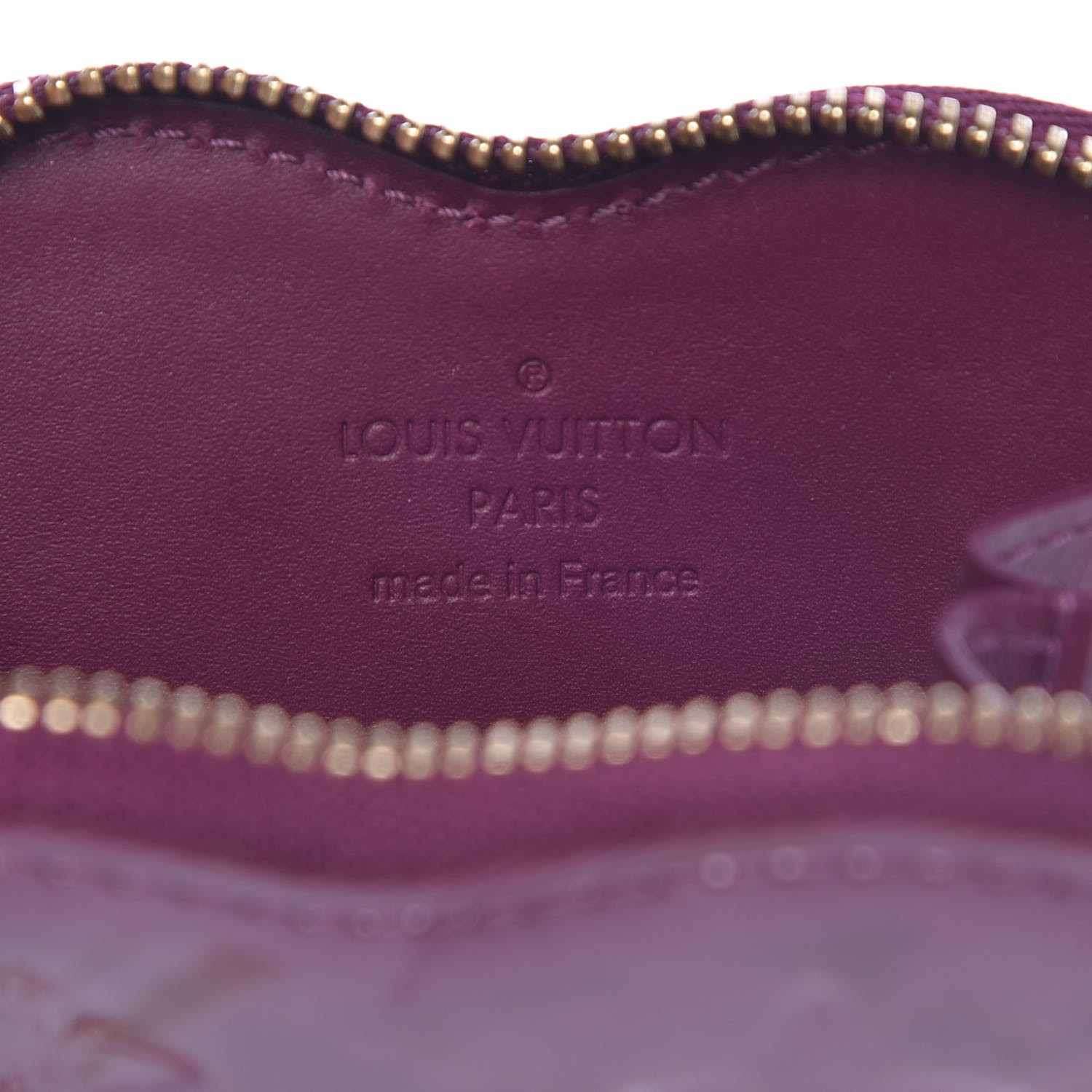 Louis Vuitton Vernis Heart Coin Purse Violette