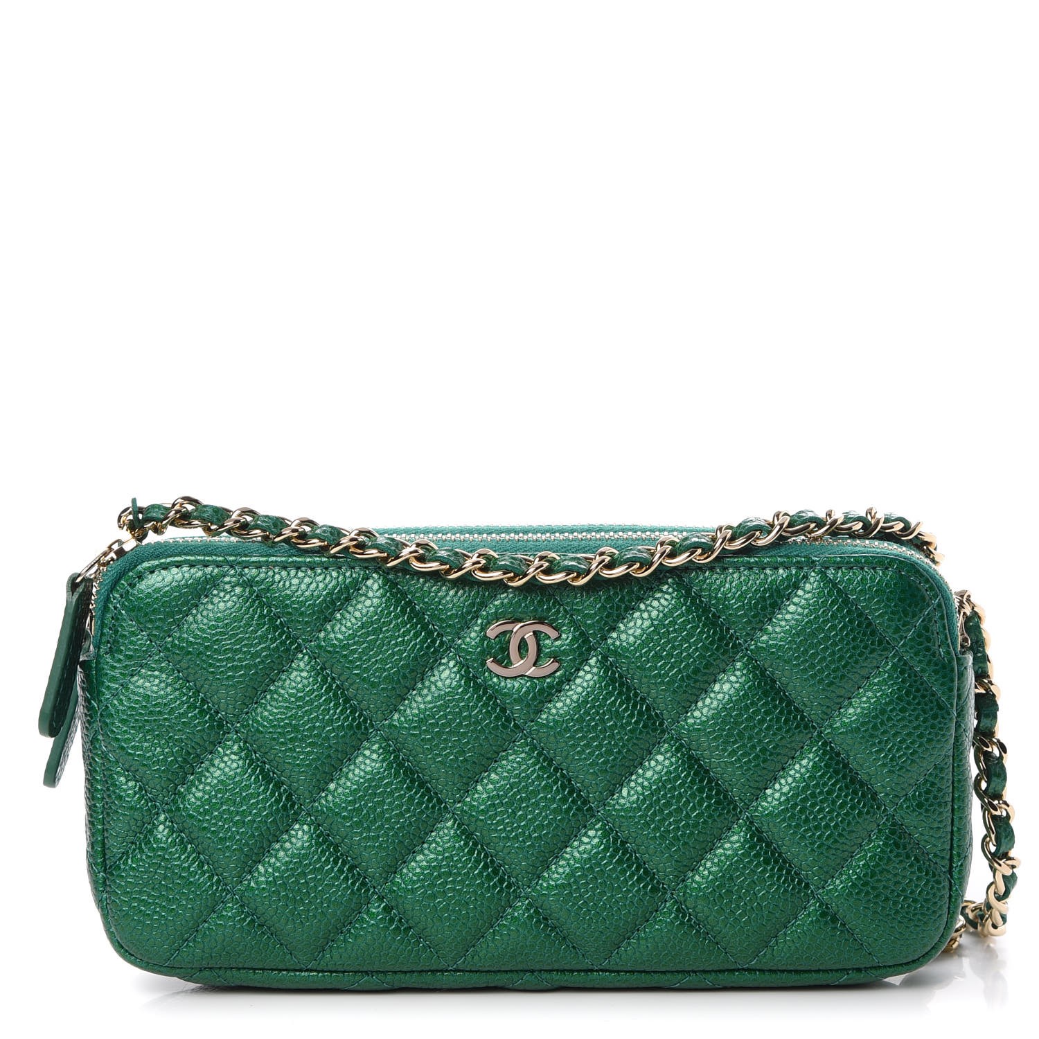 chanel clutch green