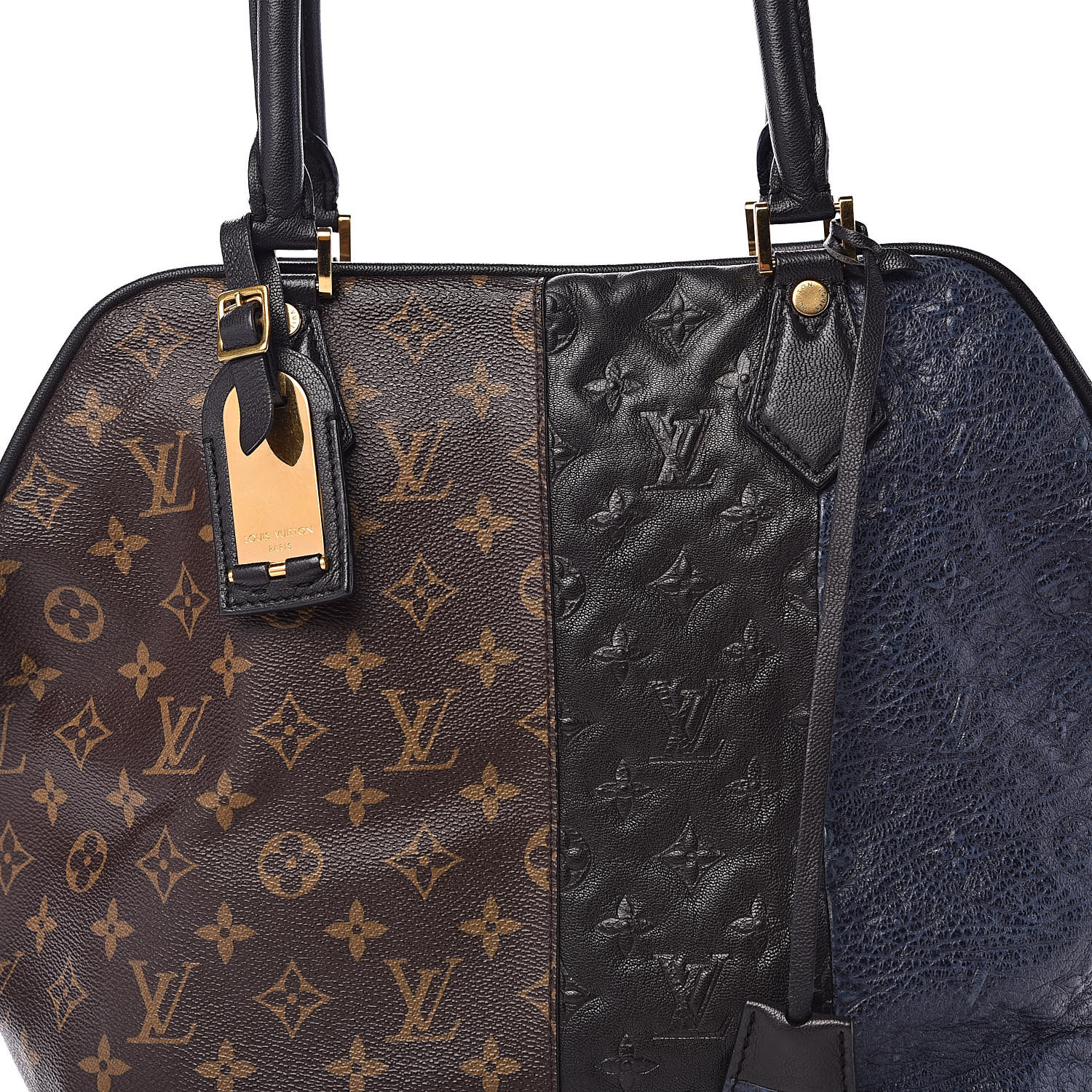 Louis Vuitton Monogram Stripes Medium Bag Marine 519168 