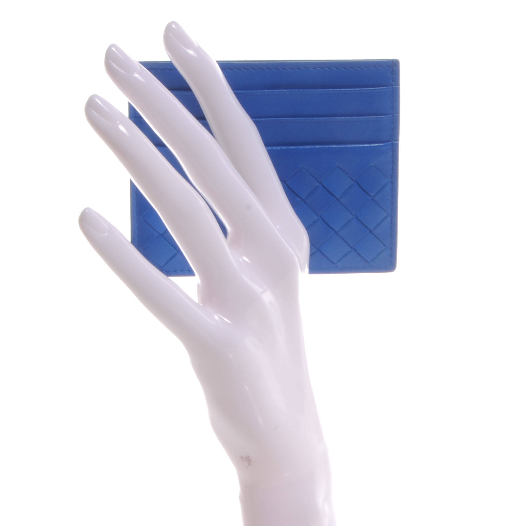 bottega veneta card holder blue