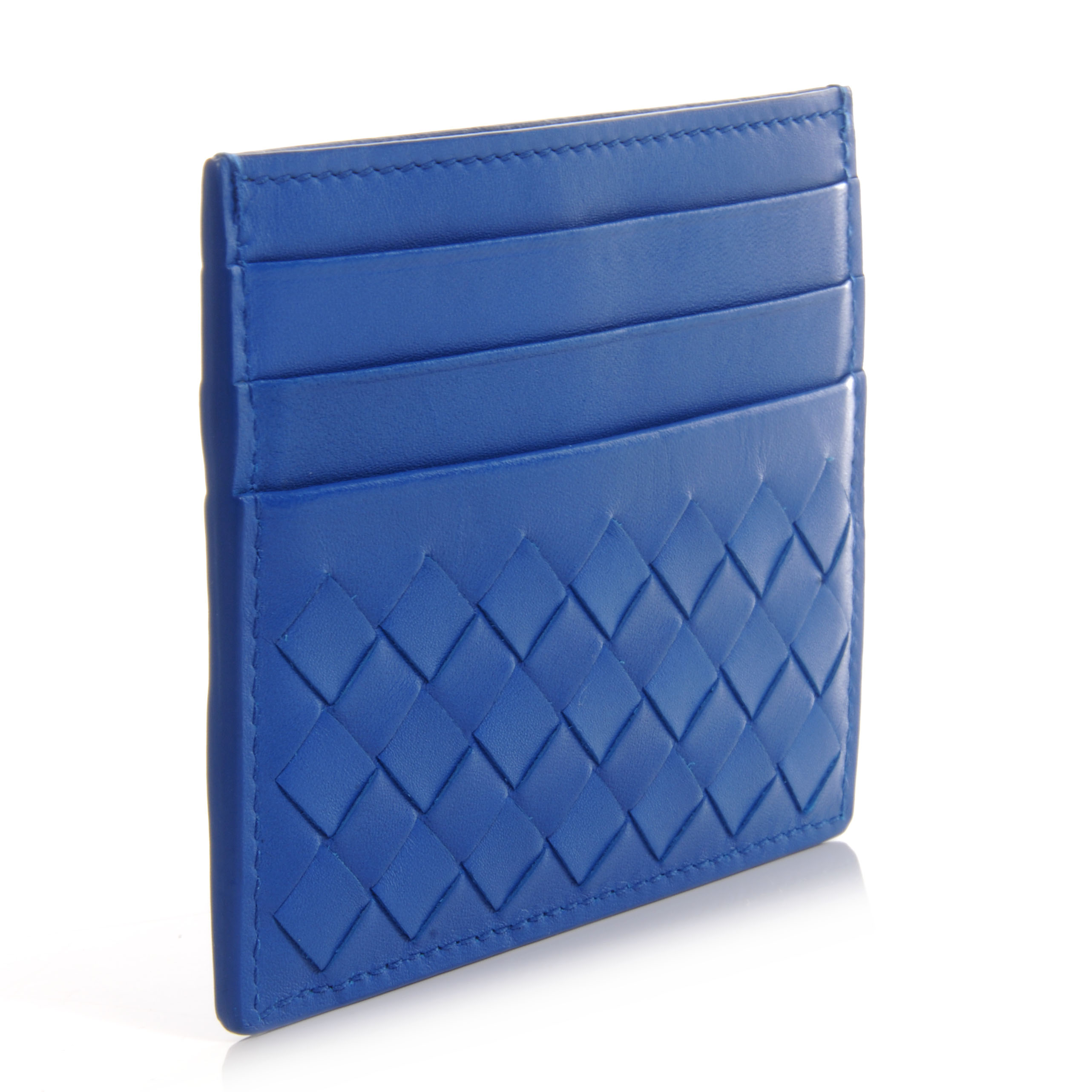 bottega veneta card holder blue