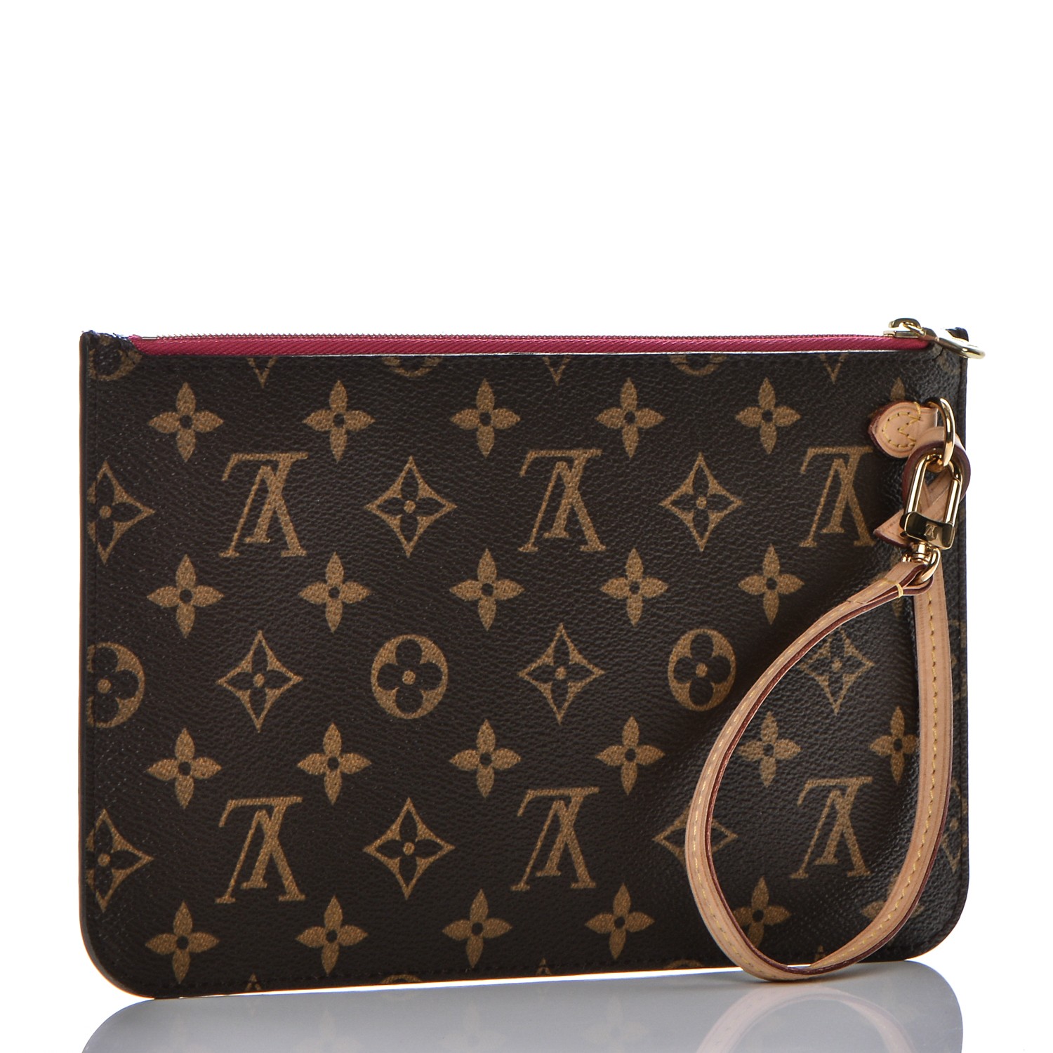 LOUIS VUITTON Monogram Neverfull MM GM Pochette Pivoine 184001