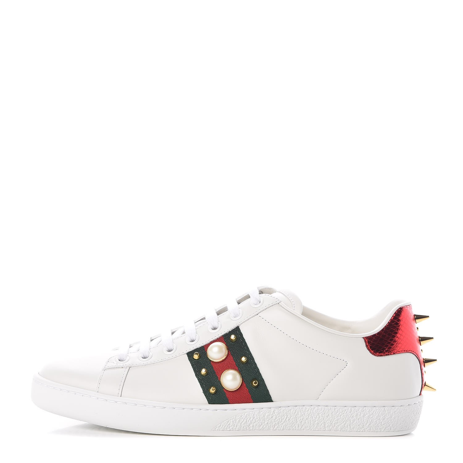 gucci pearl studded sneakers