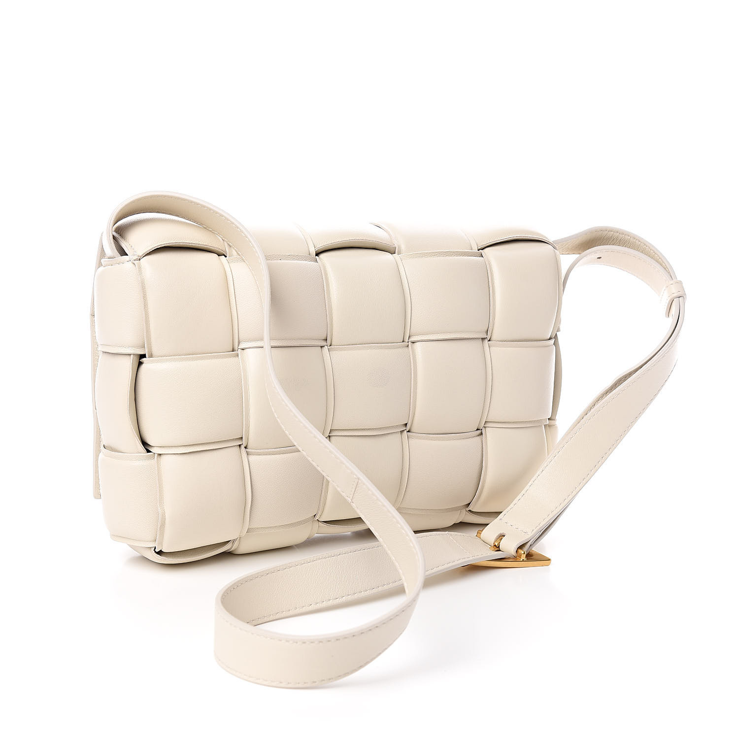 Bottega Veneta Paper Calfskin Maxi Intrecciato Padded Cassette Crossbody Bag Plaster 523300 2108