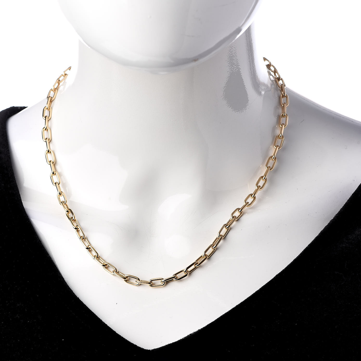 CARTIER 18K Yellow Gold 5mm Spartacus Chain Necklace 501242 | FASHIONPHILE