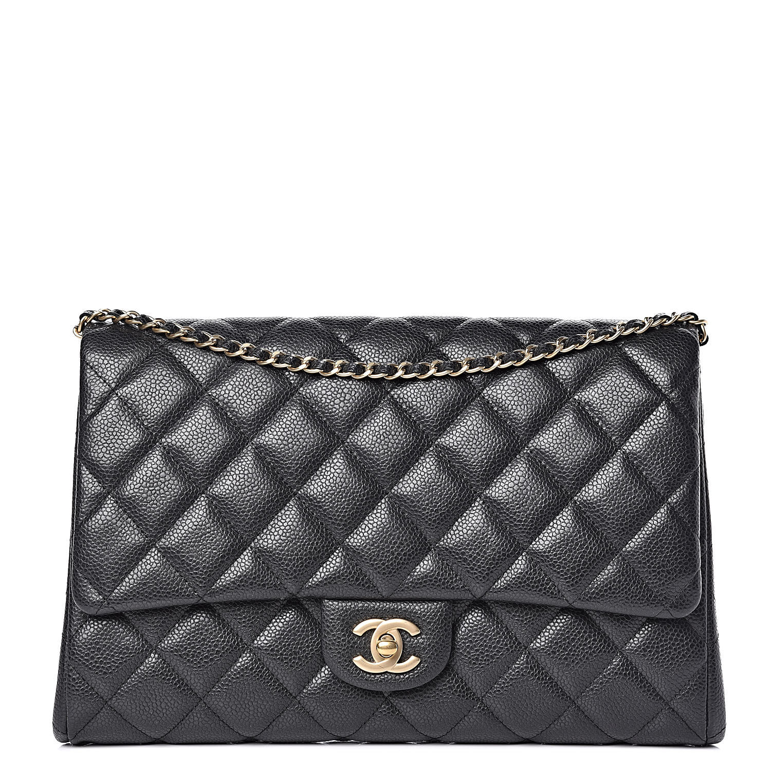 chanel clutch with chain caviar