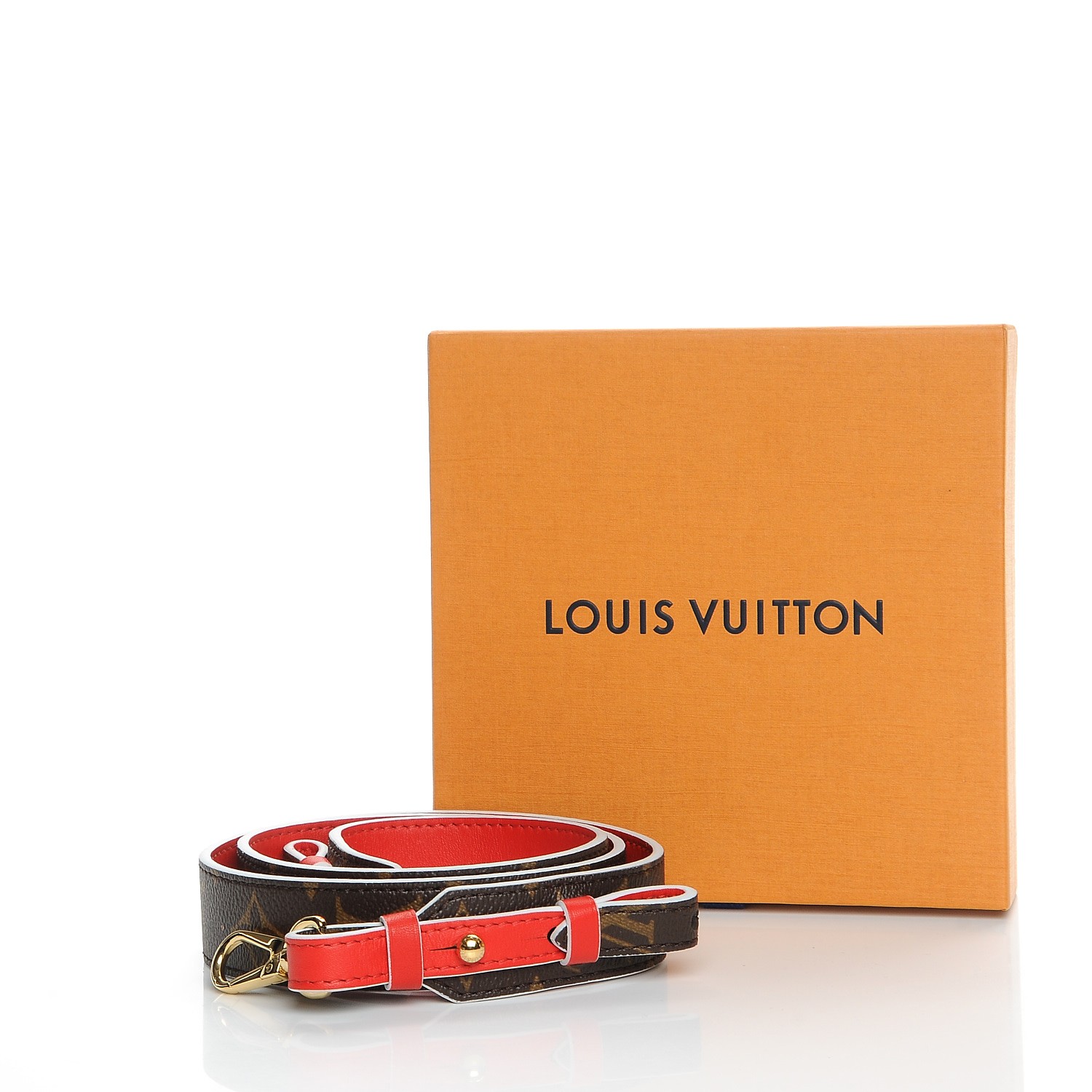 LOUIS VUITTON Monogram Bandouliere Shoulder Strap Red 212805