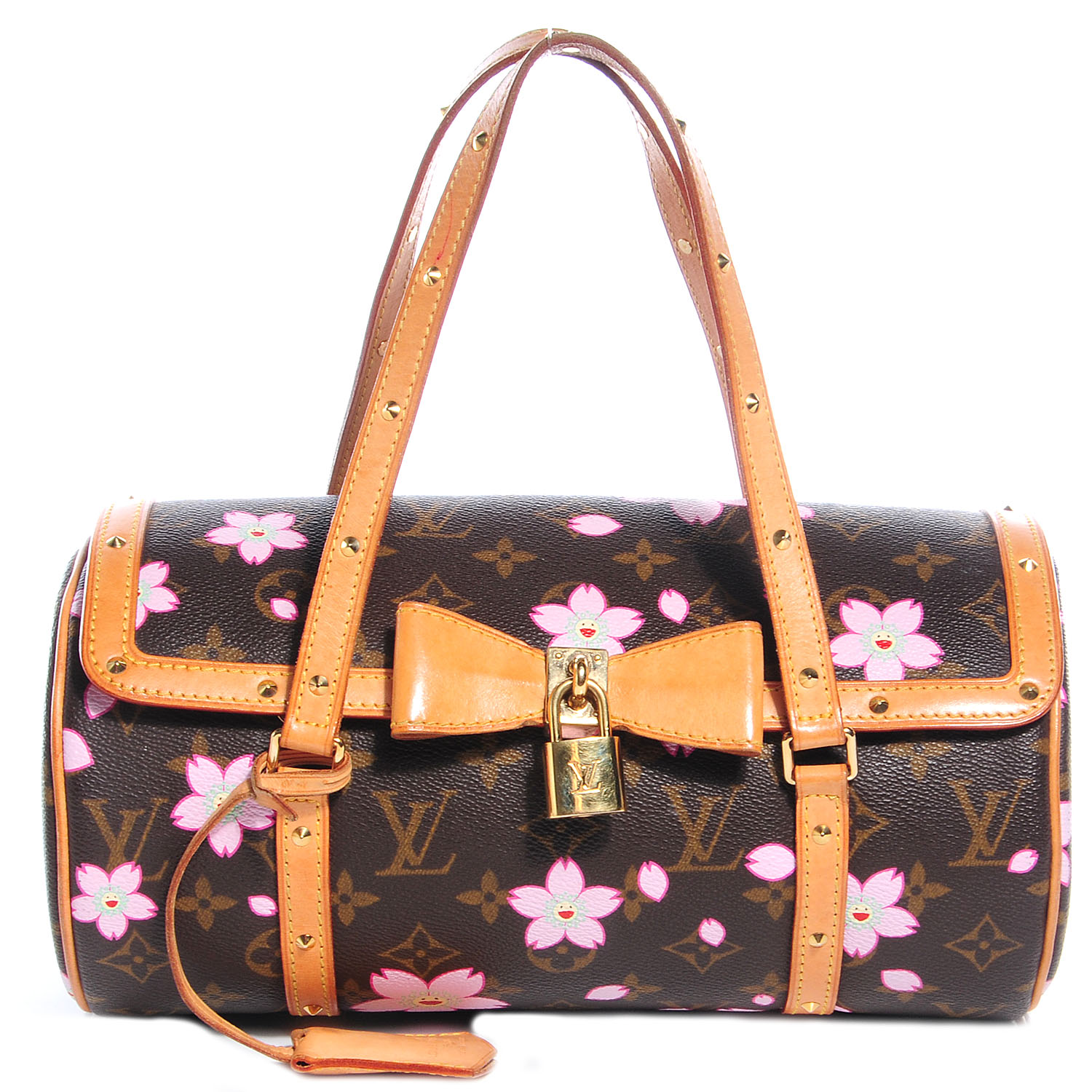 Louis Vuitton Monogram Cherry Blossom Papillon 27 Hand Bag M92010 LV Auth  49345 Pink Cloth ref.1027346 - Joli Closet